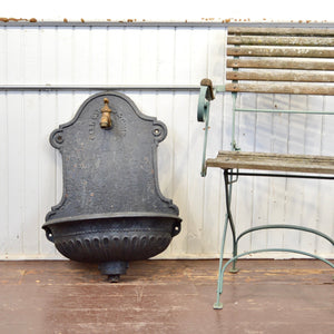 19th Century Cast Iron Lavabo/Fountain with Brass Spigot - Salvage-Garden