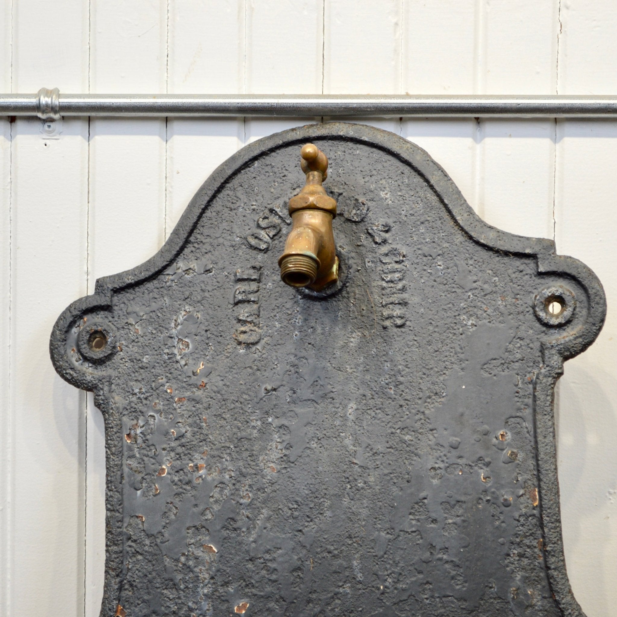 19th Century Cast Iron Lavabo/Fountain with Brass Spigot - Salvage-Garden