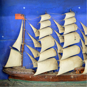 19th Century Sailing Ship Diorama - Salvage-Garden