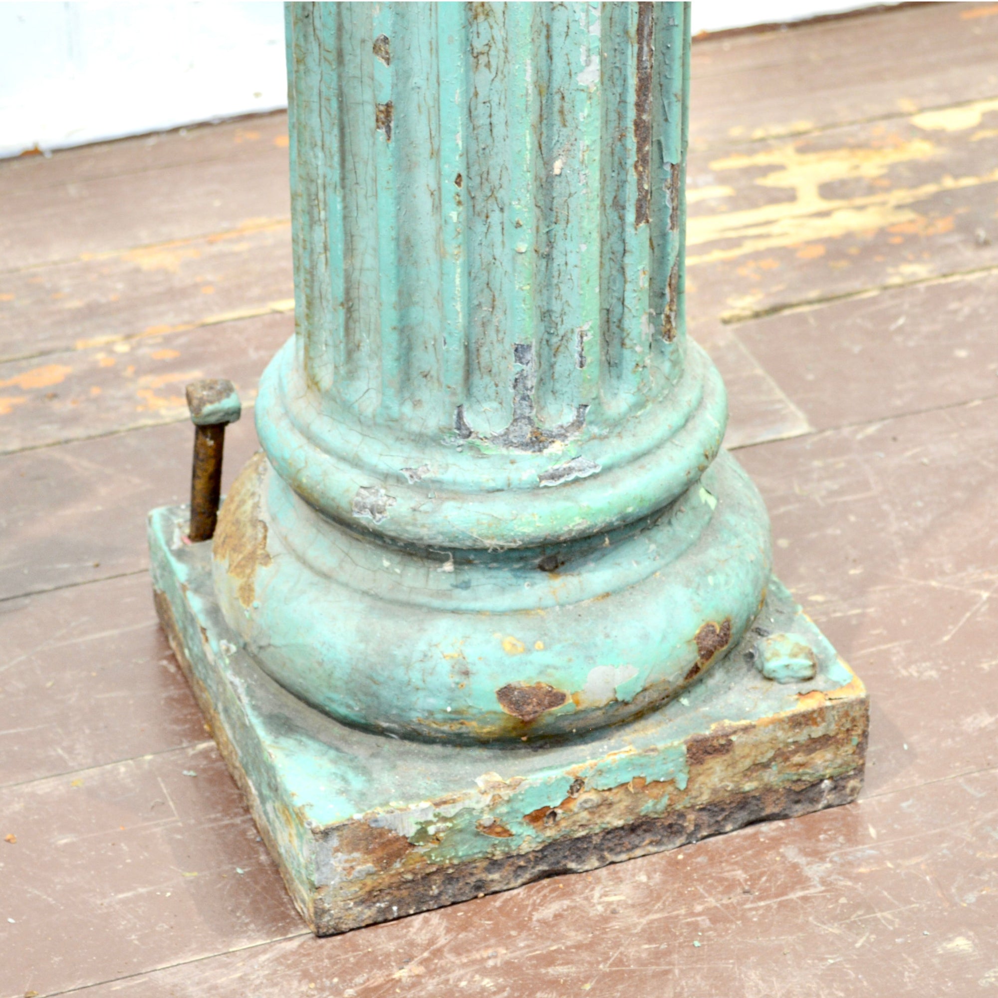 Pair of 19th Century Cast Iron Fluted Pillars with Corinthian Capitals