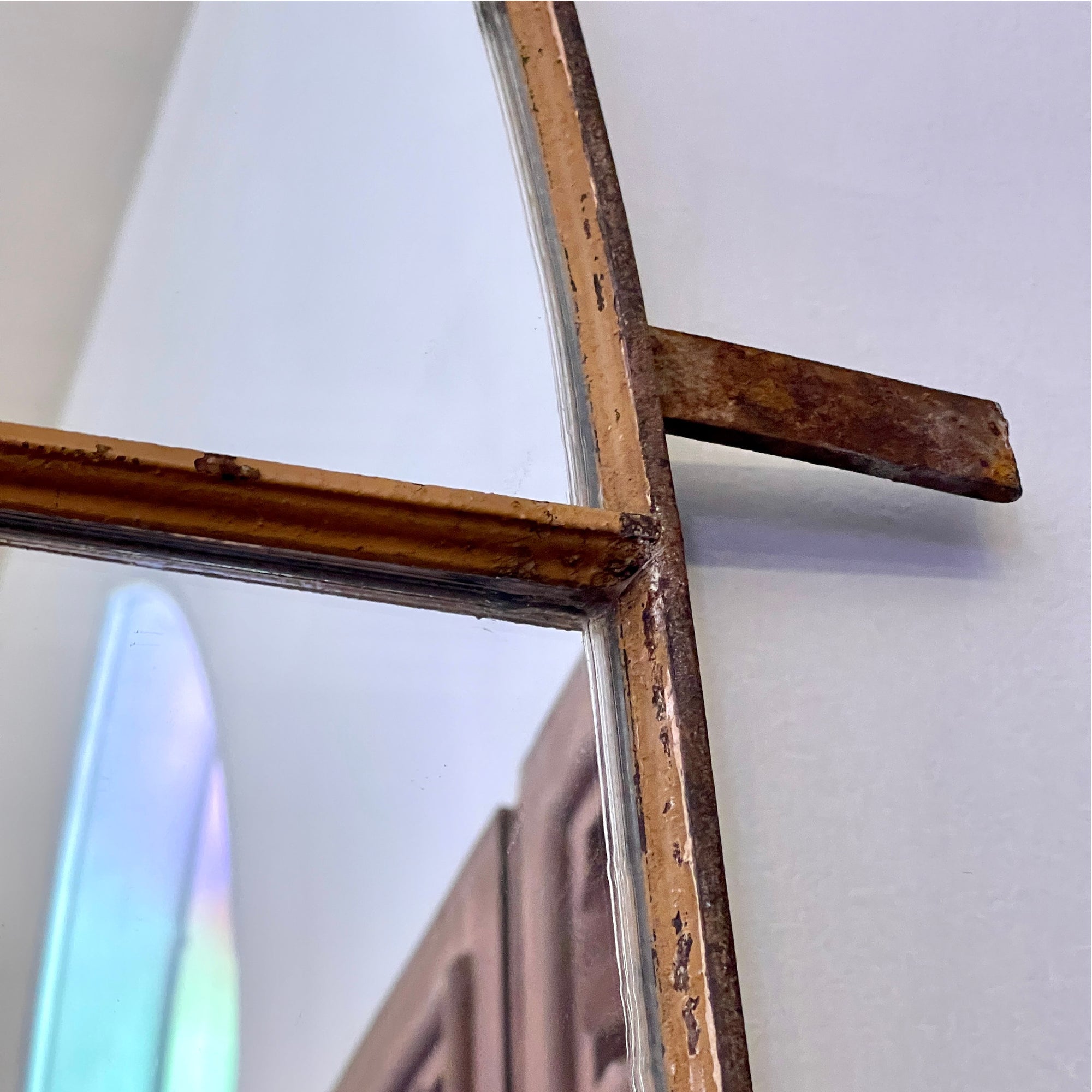 Steel Frame Window With Mirror Inserts