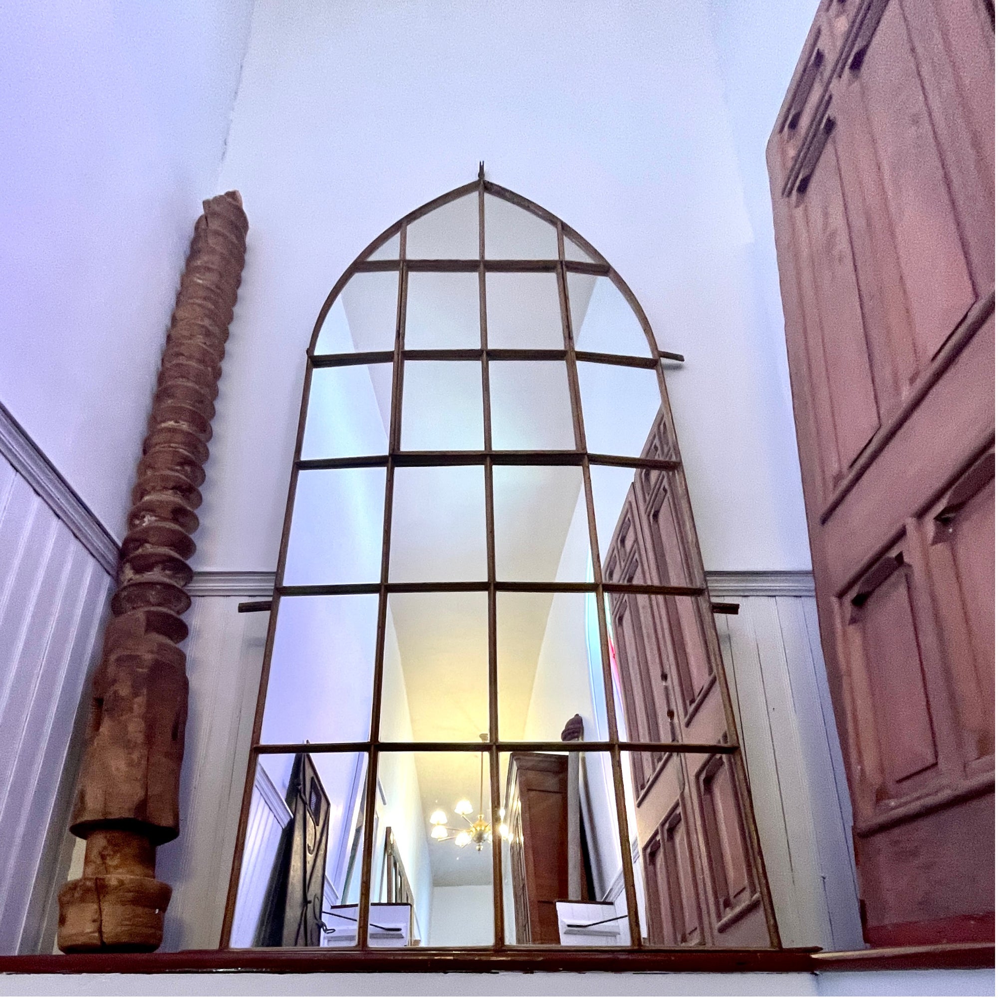 Steel Frame Window With Mirror Inserts