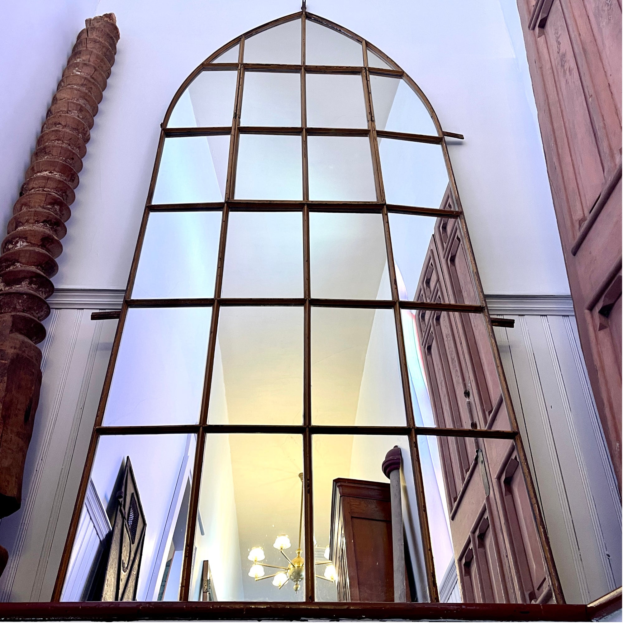 Steel Frame Window With Mirror Inserts