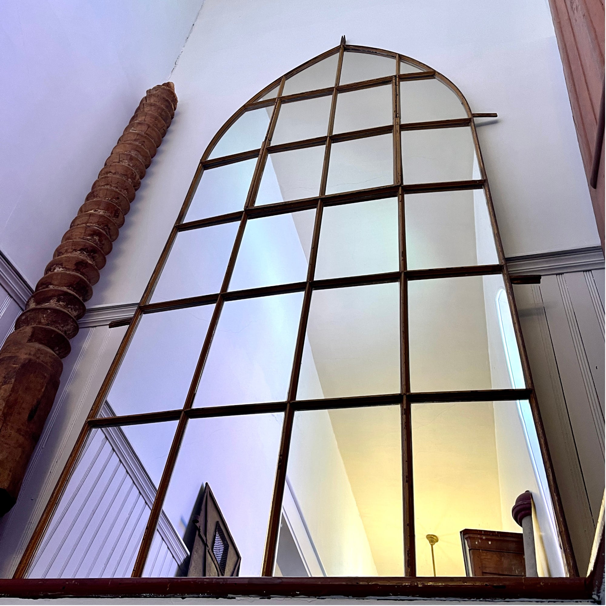 Steel Frame Window With Mirror Inserts