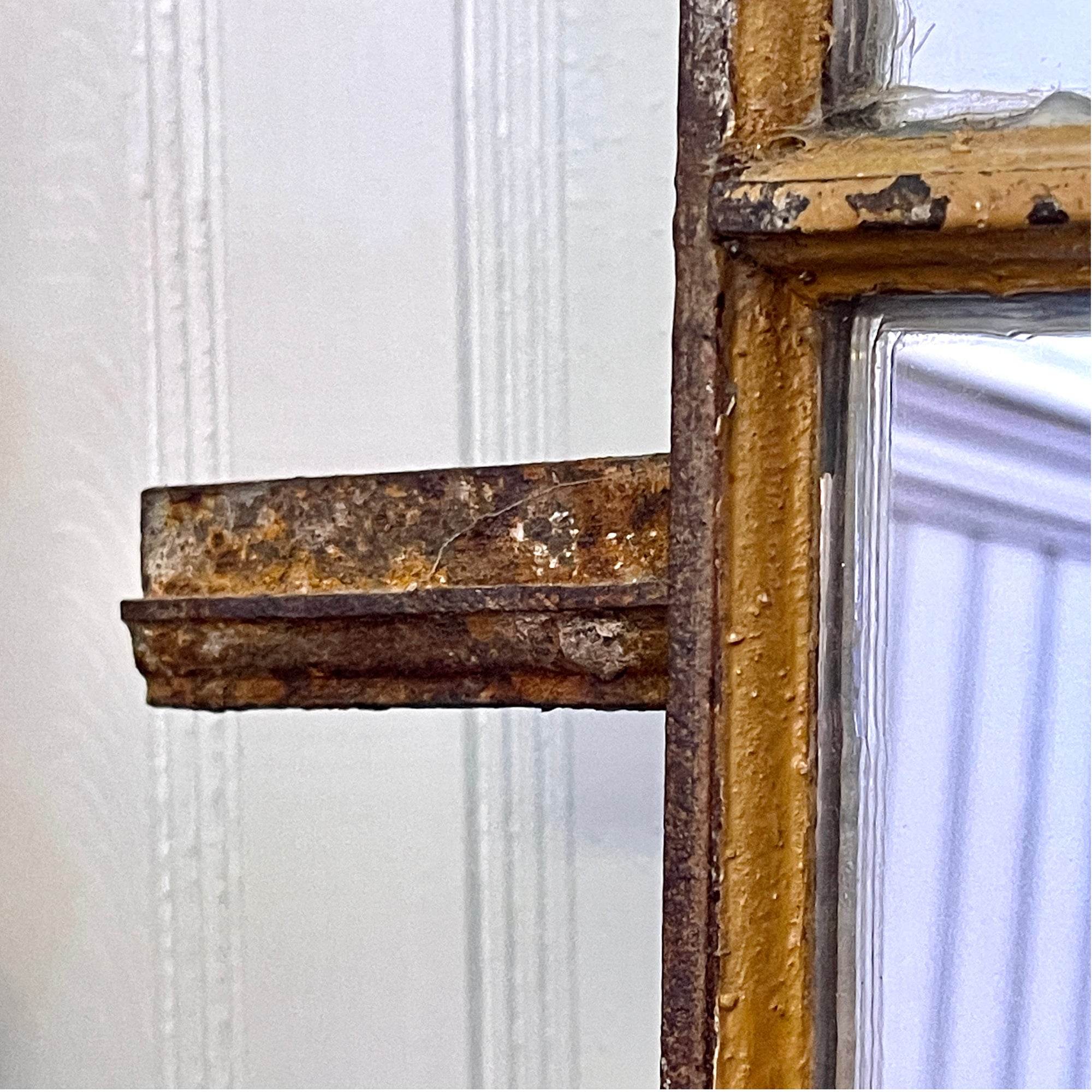 Steel Frame Window With Mirror Inserts