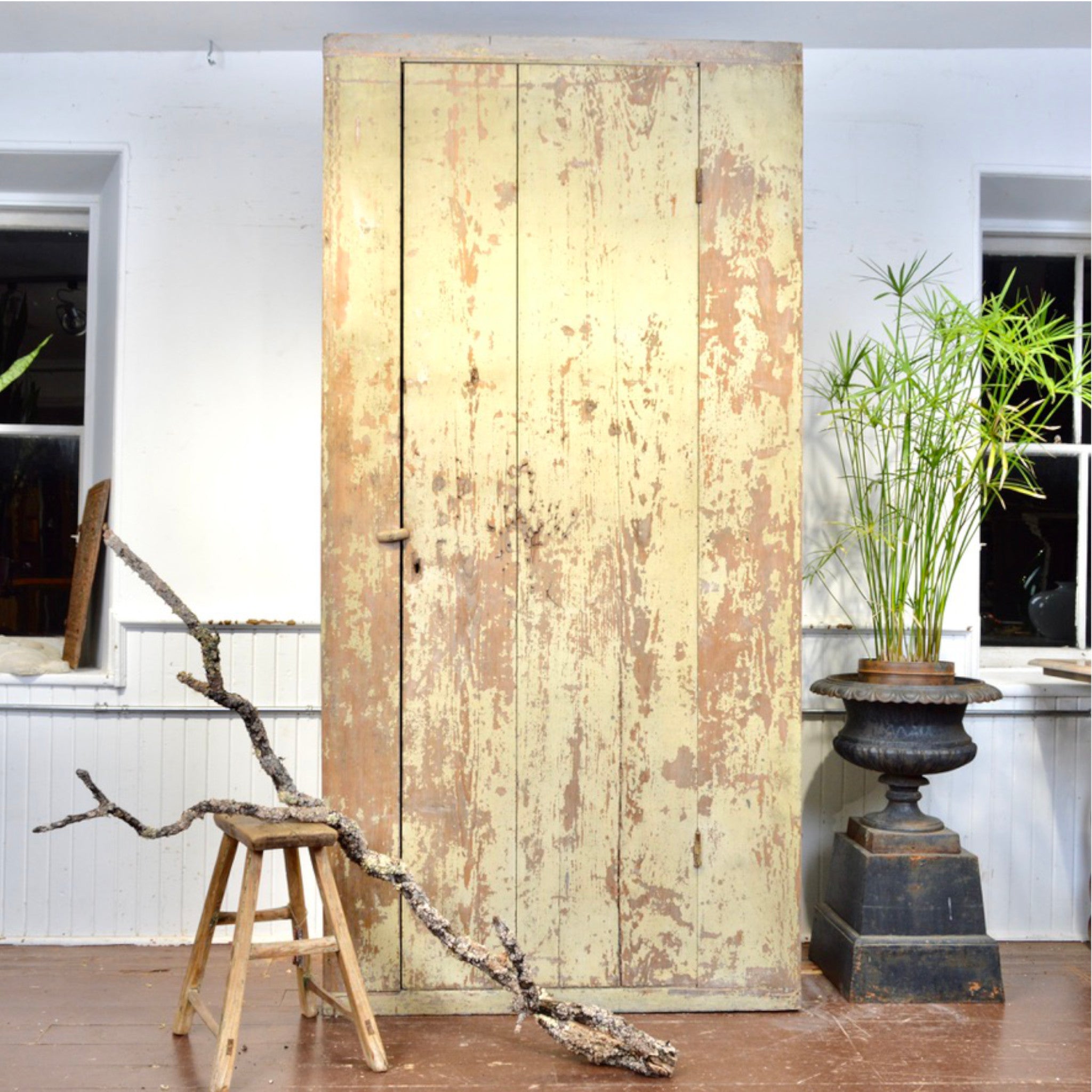 Antique Pine Plank Cupboard