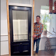 Antique Glazed Door With Transom