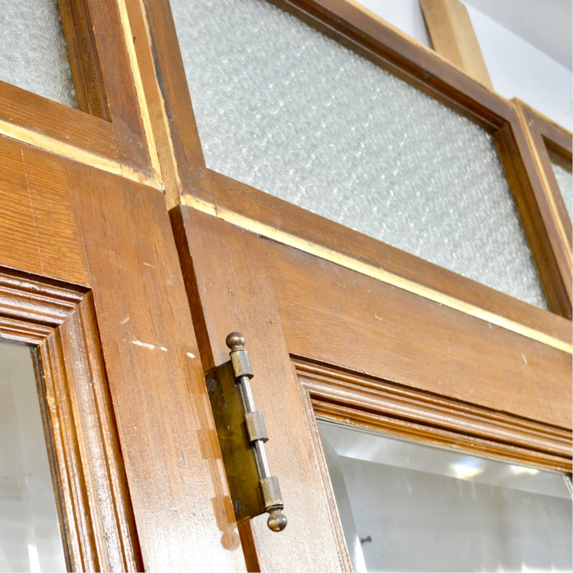 Salvaged Vestibule Door With Side Lights and Transom Windows