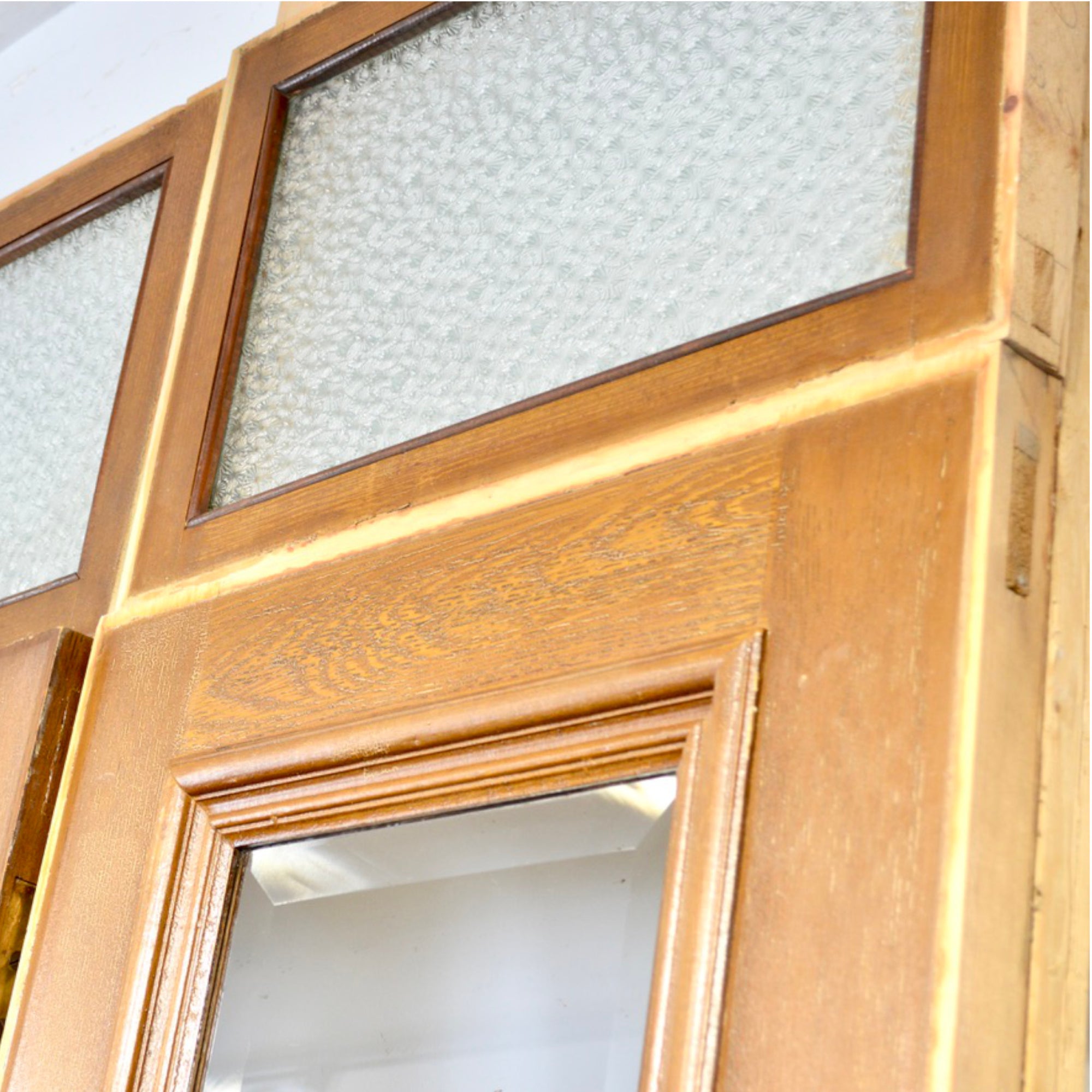 Salvaged Vestibule Door With Side Lights and Transom Windows