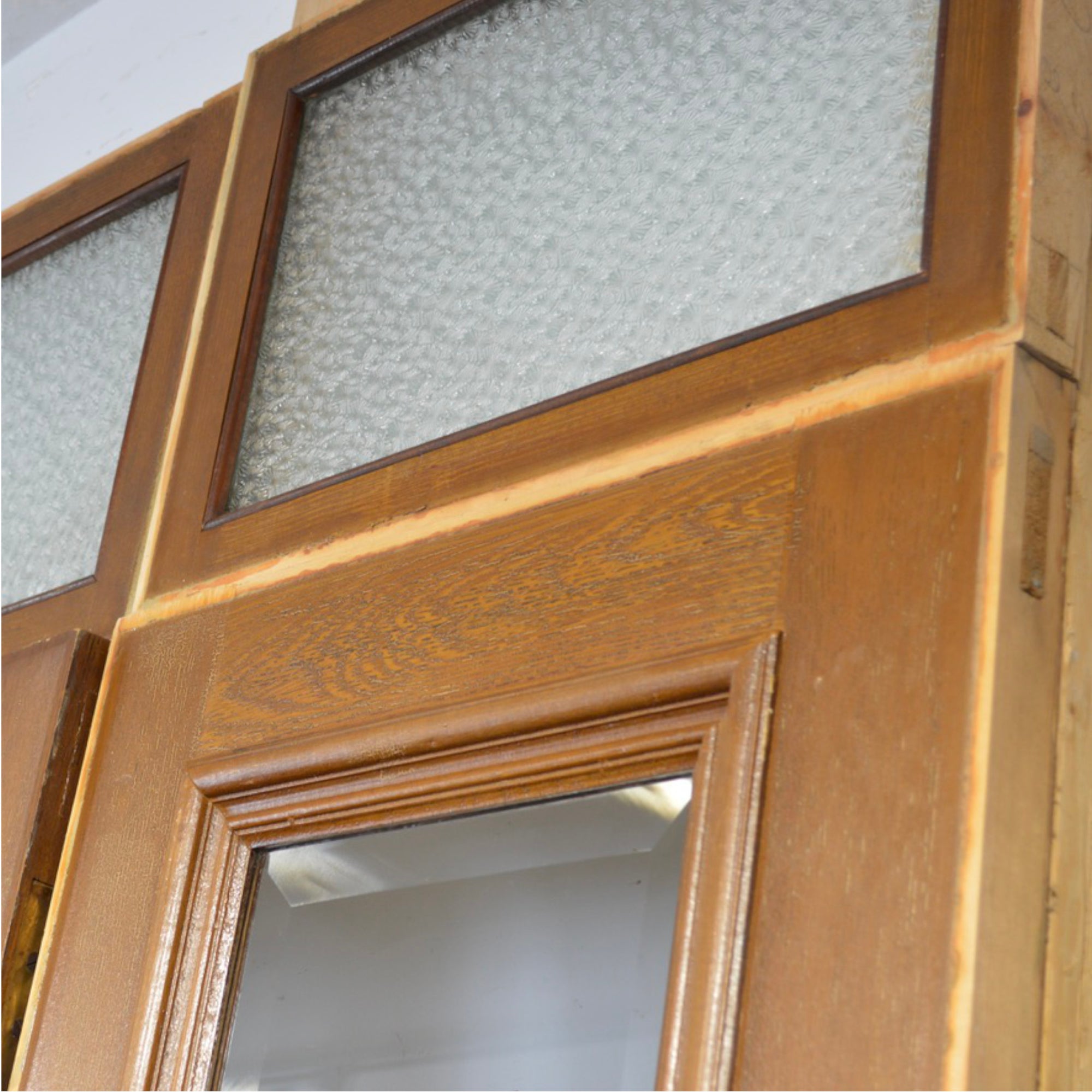 Salvaged Vestibule Door With Side Lights and Transom Windows