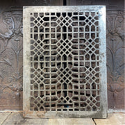 Antique Cast Iron Floor Grate With Nickel Plate Finsih