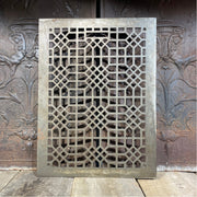 Antique Caste Iron Heating Grate With Nickel Finish