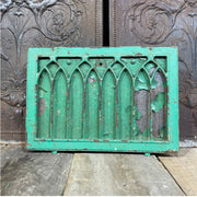 Iron Stamped Wall Register with Cathedral Design