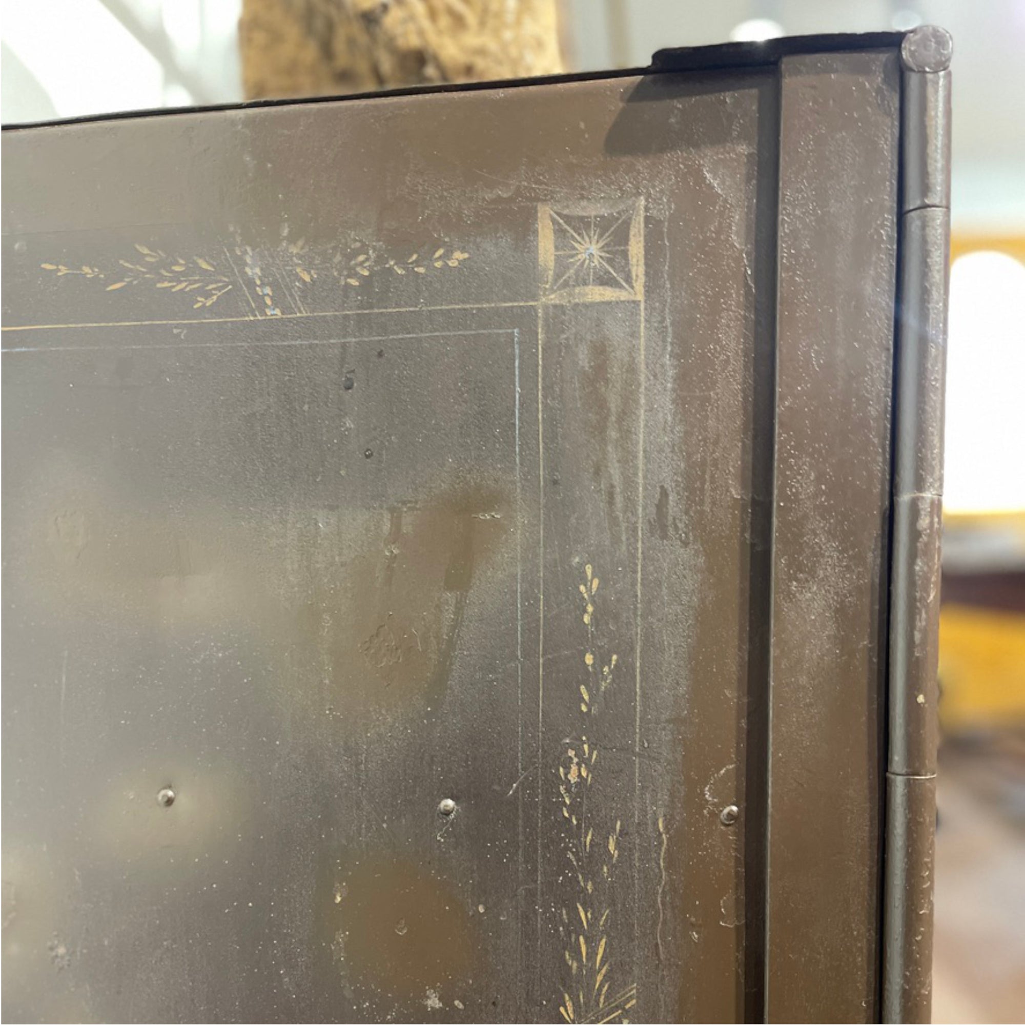 Antique Steel Ledger Cabinet by Office Specialties – Late 19th Century Vault Storage