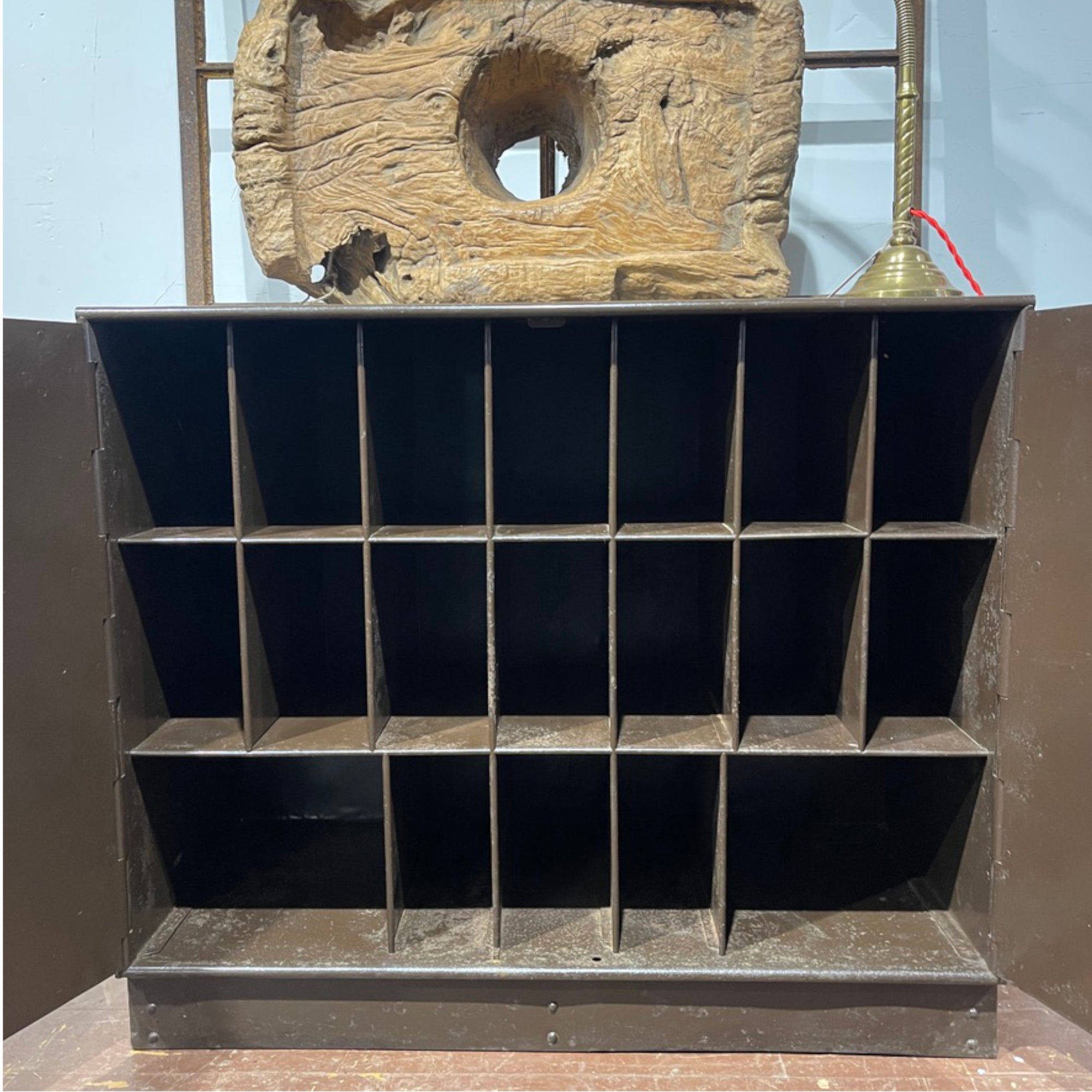 Antique Steel Ledger Cabinet by Office Specialties – Late 19th Century Vault Storage