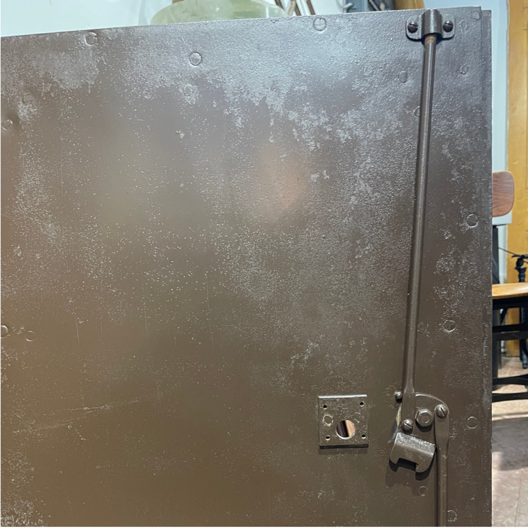 Antique Steel Ledger Cabinet by Office Specialties – Late 19th Century Vault Storage