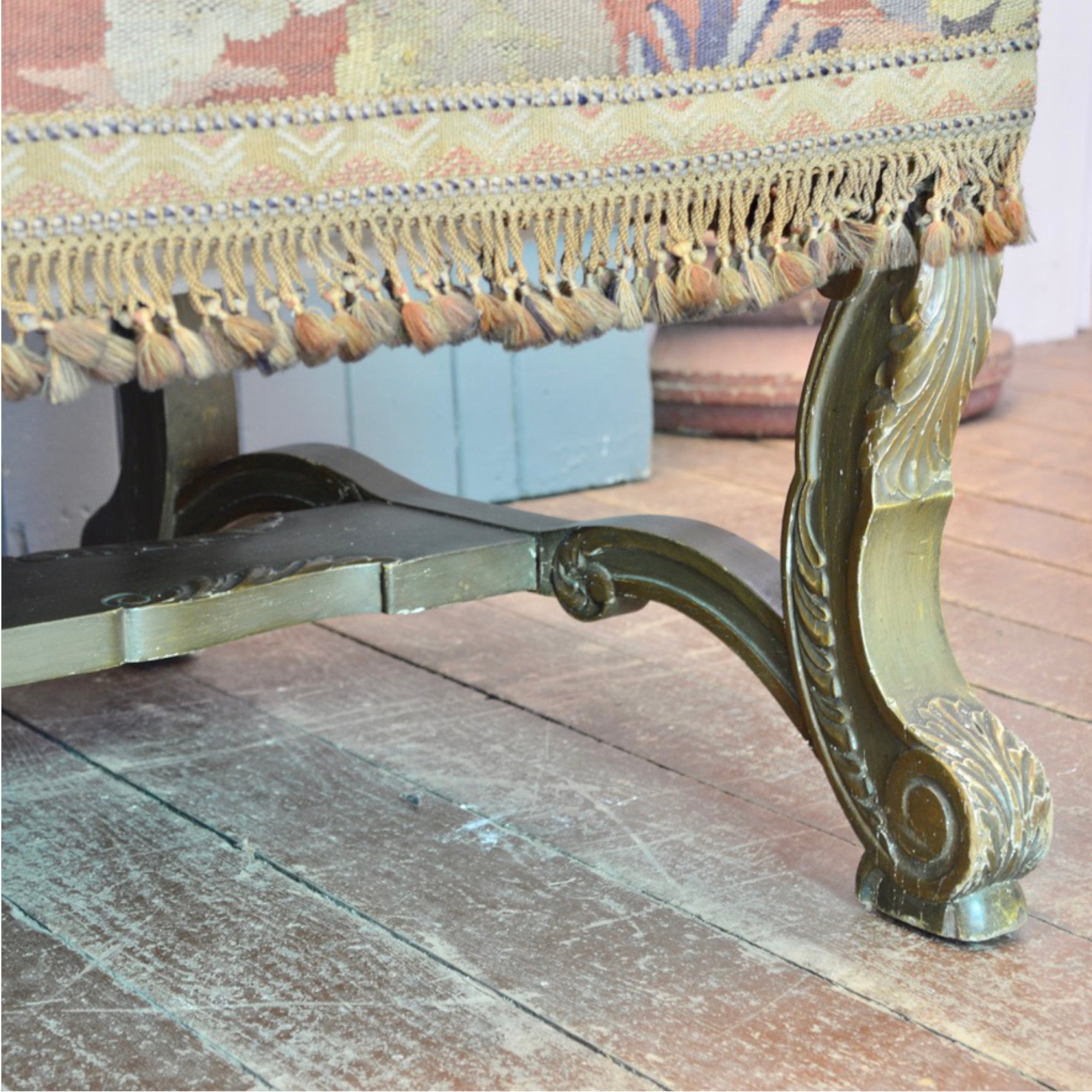 French Louis XV Revival Settee with Aubusson Tapestry, c. 1860–1890