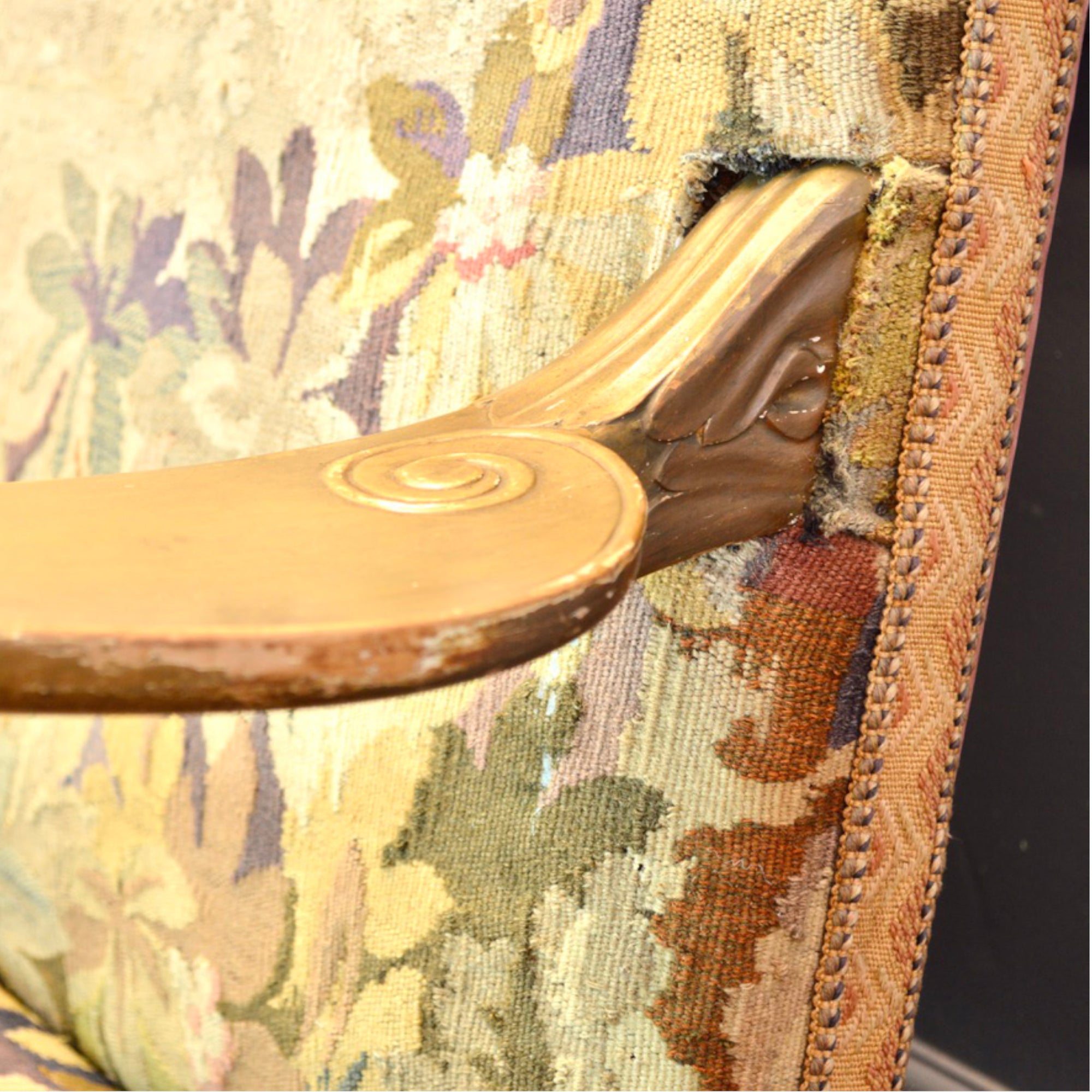French Louis XV Revival Settee with Aubusson Tapestry, c. 1860–1890