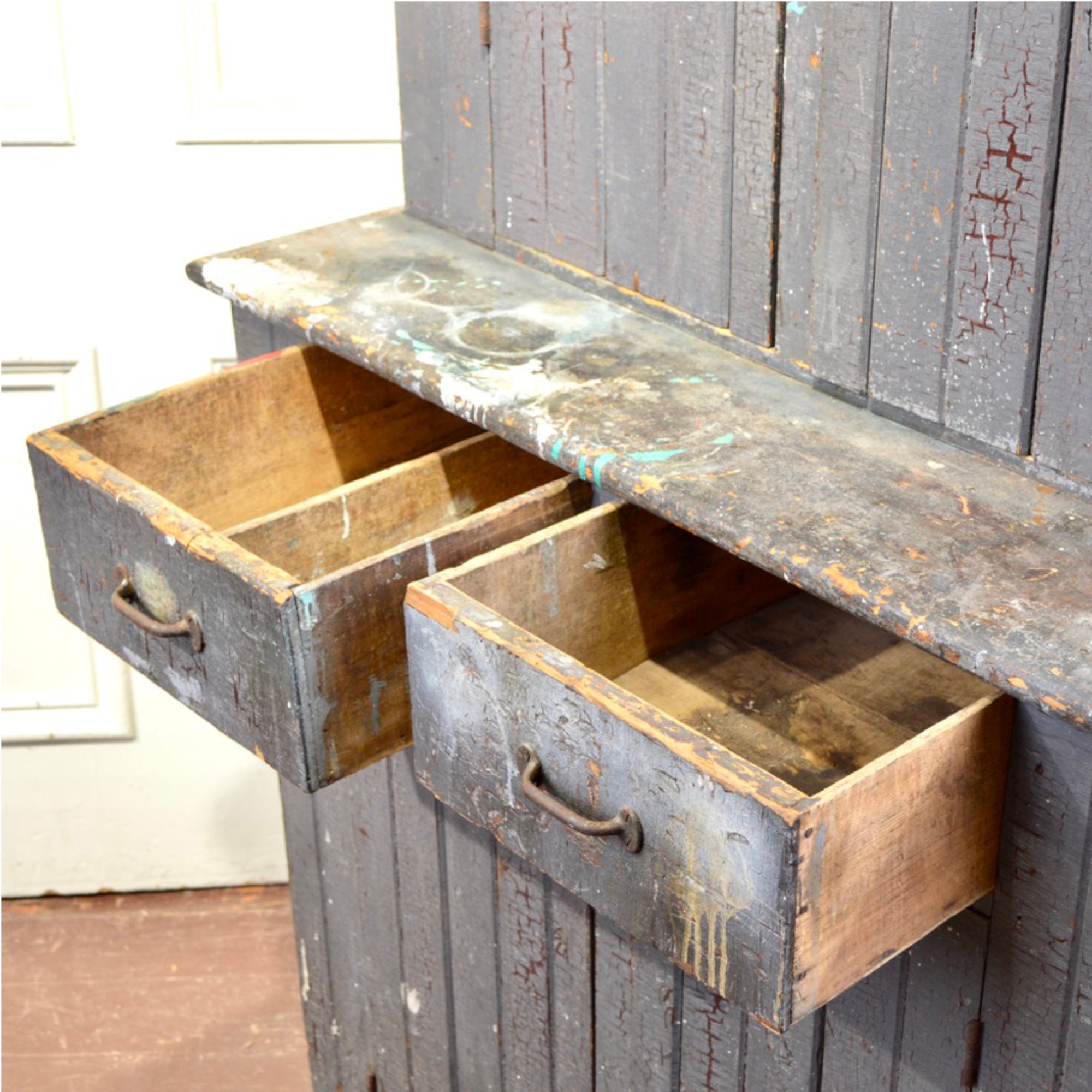 Antique Country Farmhouse Kitchen Cupboard - Handcrafted in Eastern Ontario, Circa 1890