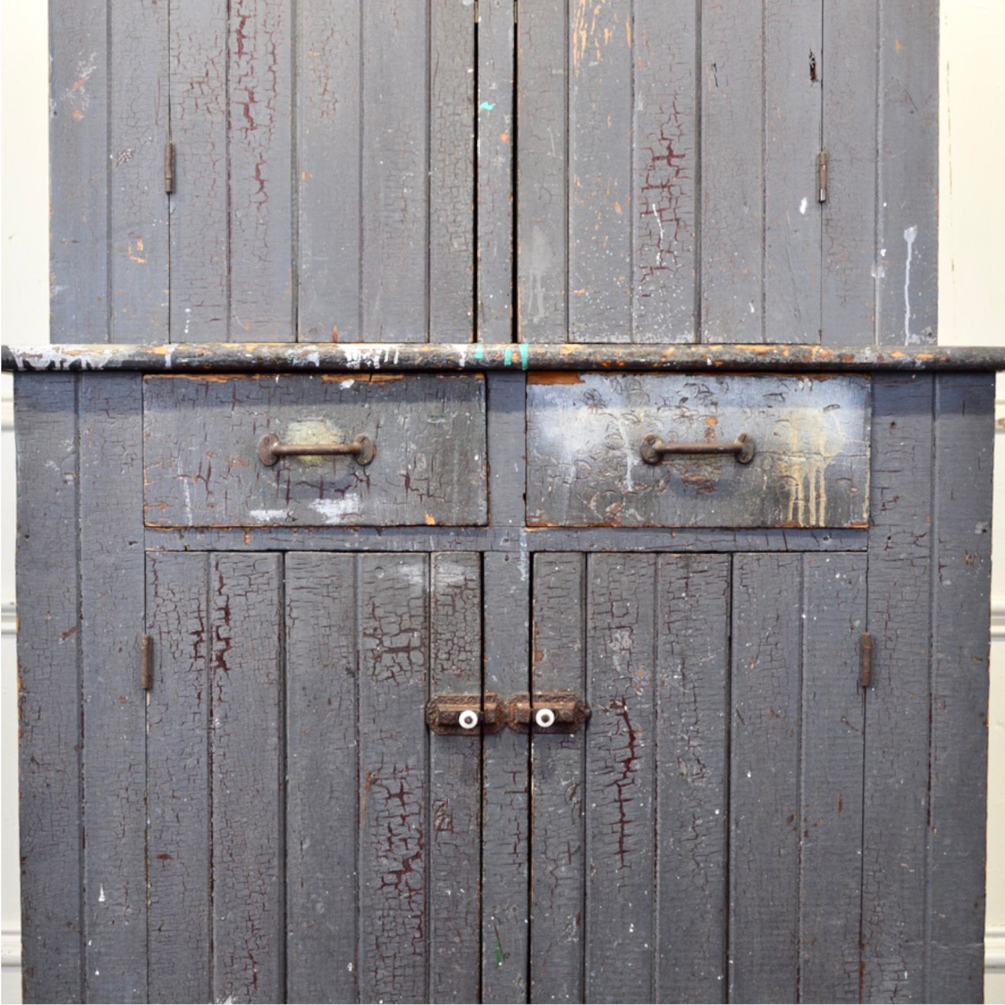 Antique Country Farmhouse Kitchen Cupboard - Handcrafted in Eastern Ontario, Circa 1890