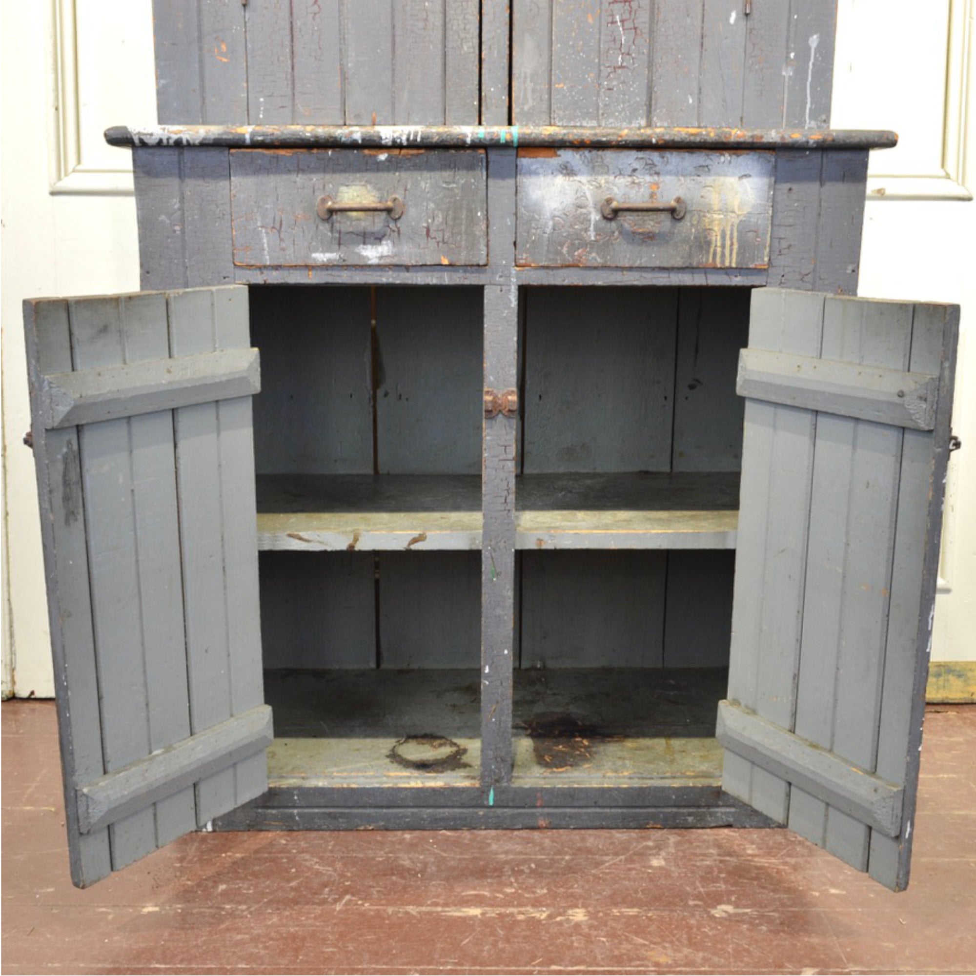 Antique Country Farmhouse Kitchen Cupboard - Handcrafted in Eastern Ontario, Circa 1890