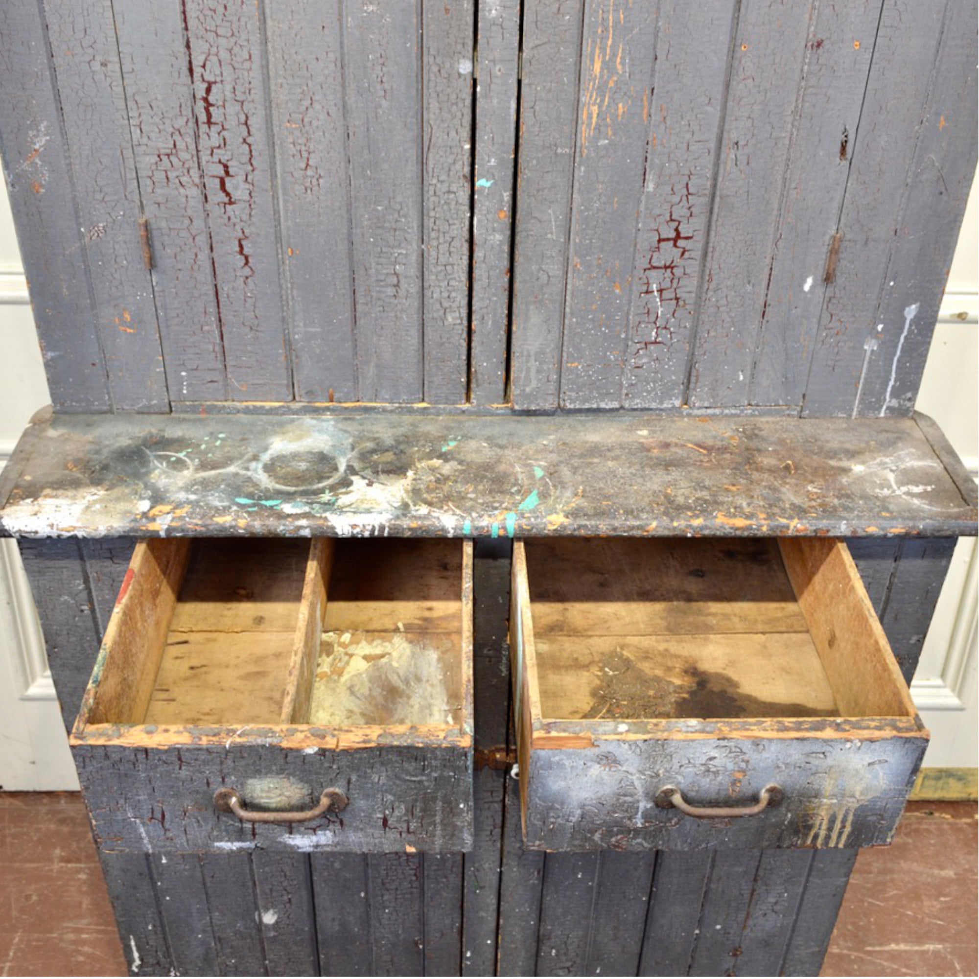 Antique Country Farmhouse Kitchen Cupboard - Handcrafted in Eastern Ontario, Circa 1890