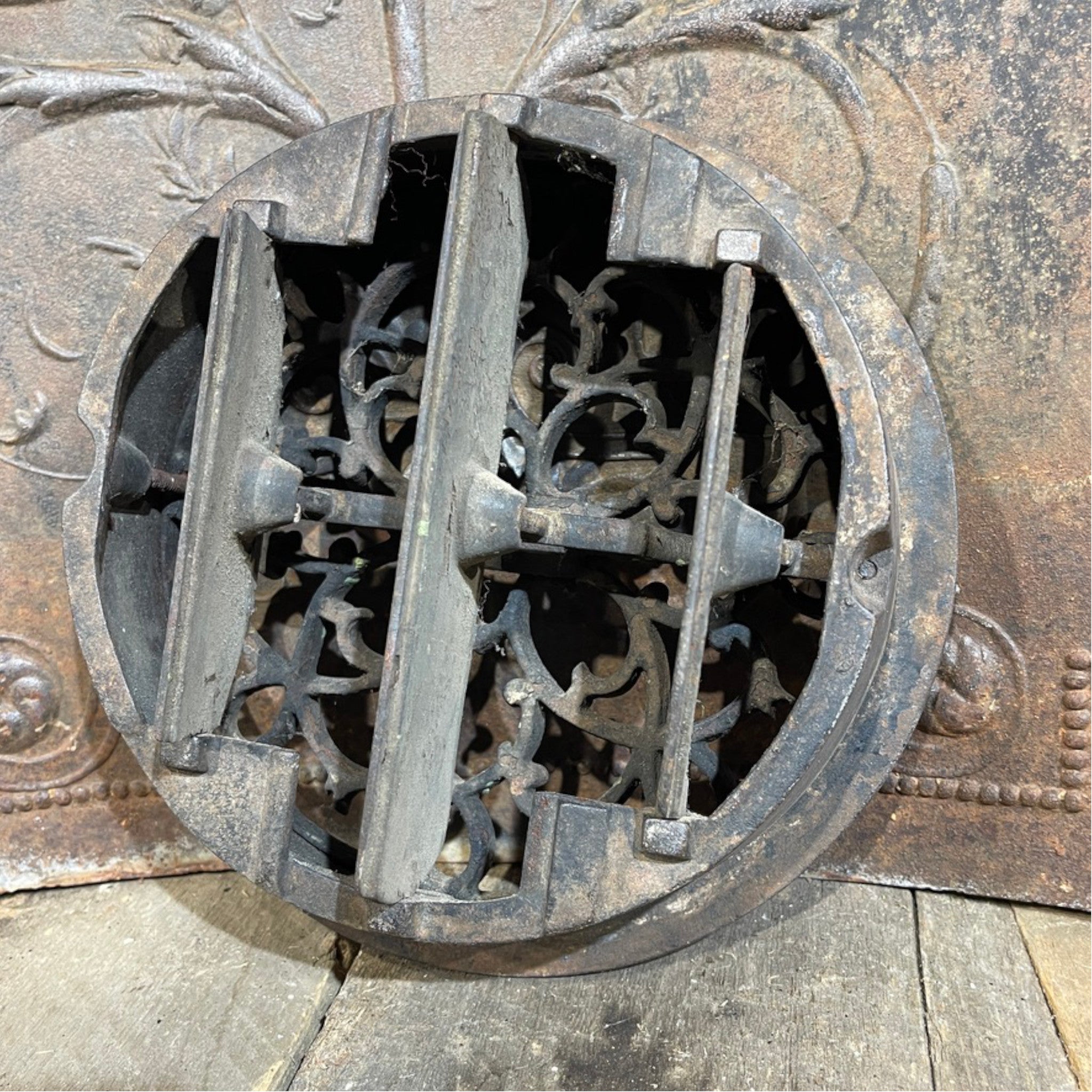 Antique Round Cast Iron Heat Register