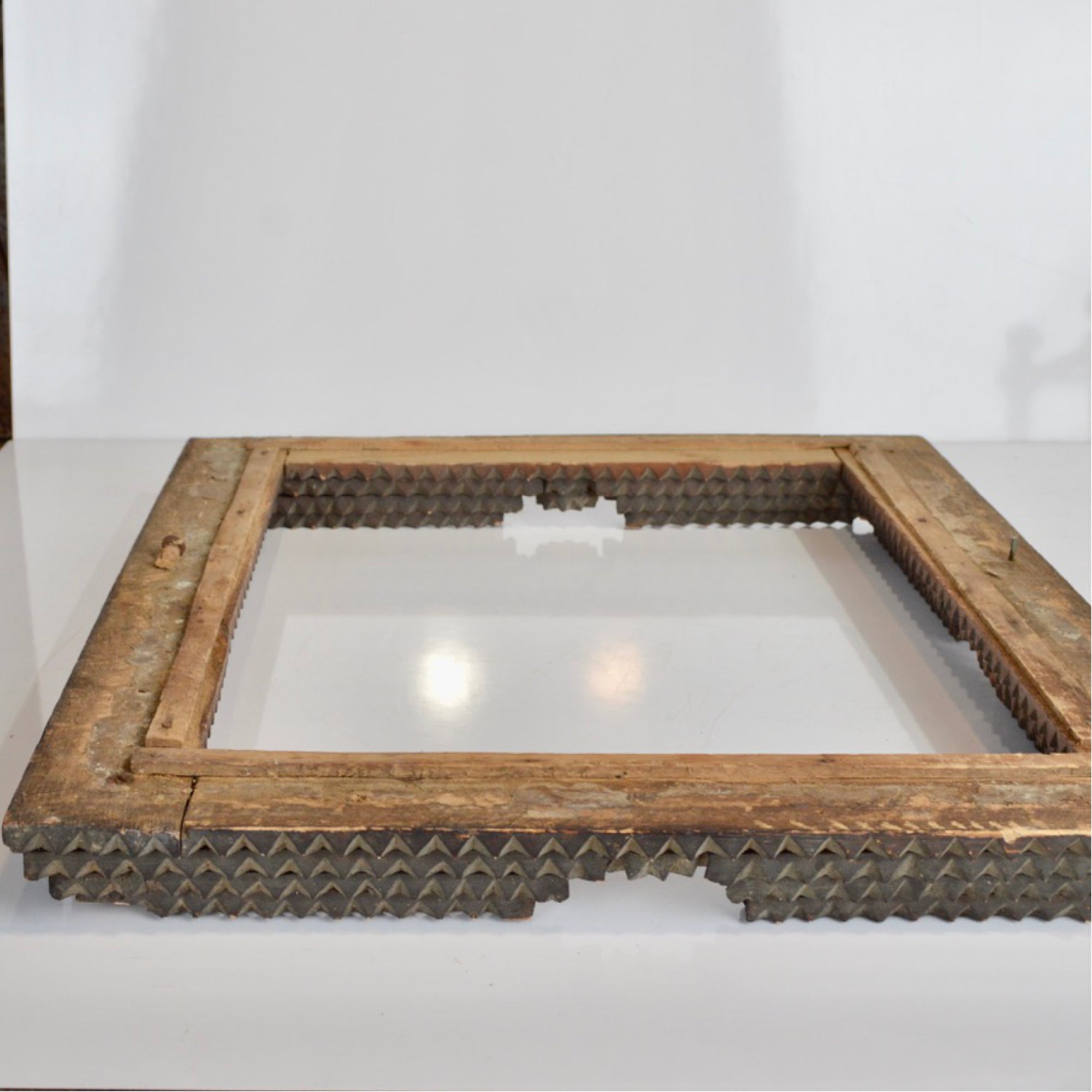 Set of 3 Antique Tramp Art Frames | c.1900