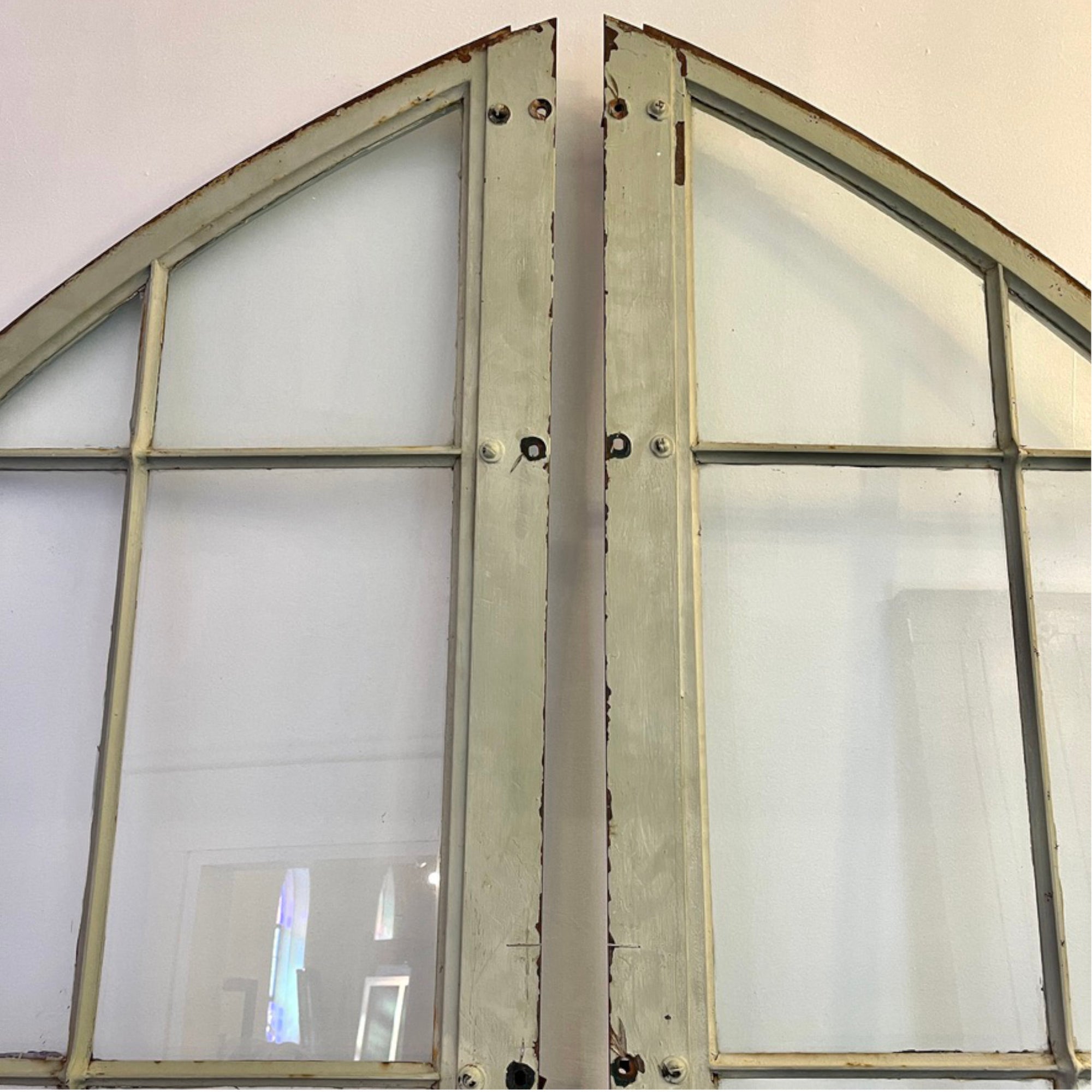 Rare Salvaged Steel Frame Windows From An Early 1900s Eastern Ontario Public Works Building