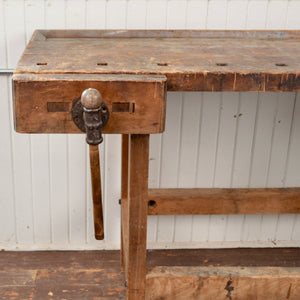Antique Carpenter's Bench With Two Vices - Salvage-Garden