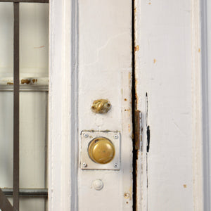 Antique Entrance Doors With Steel Security Bars - Salvage-Garden