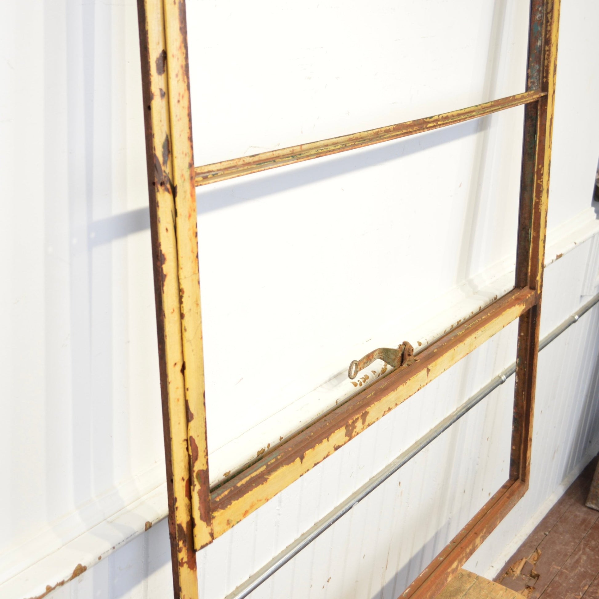 Vintage 4 Pane Factory Window With Ventilator - Salvage-Garden