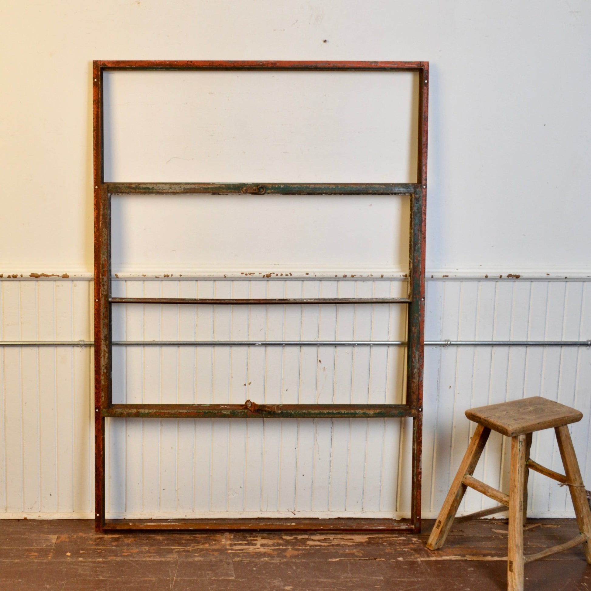 Vintage 4 Pane Factory Window With Ventilator - Salvage-Garden