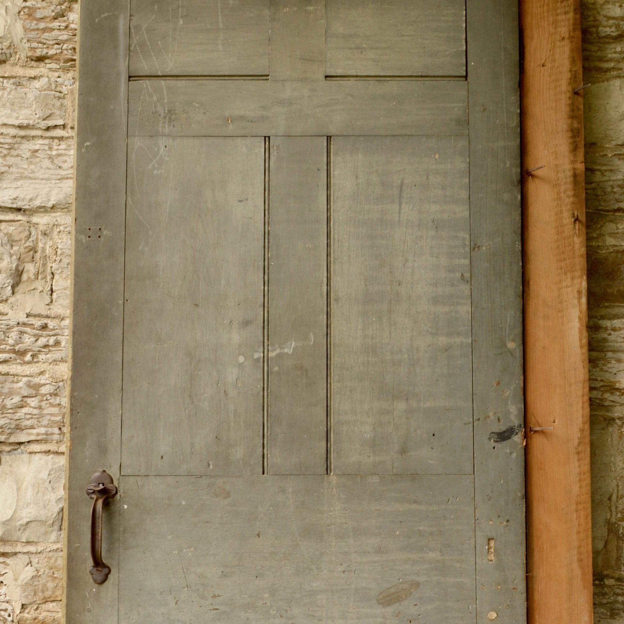 1831 Stone House 6 Panel Door RH009 - Salvage-Garden