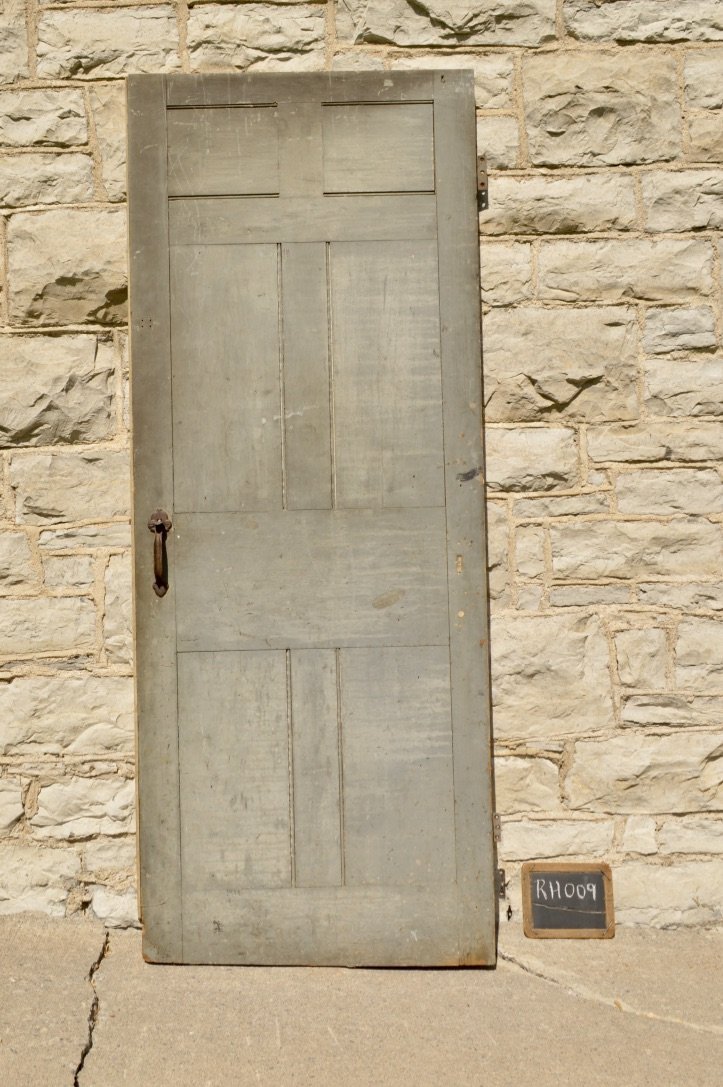 1831 Stone House 6 Panel Door RH009 - Salvage-Garden