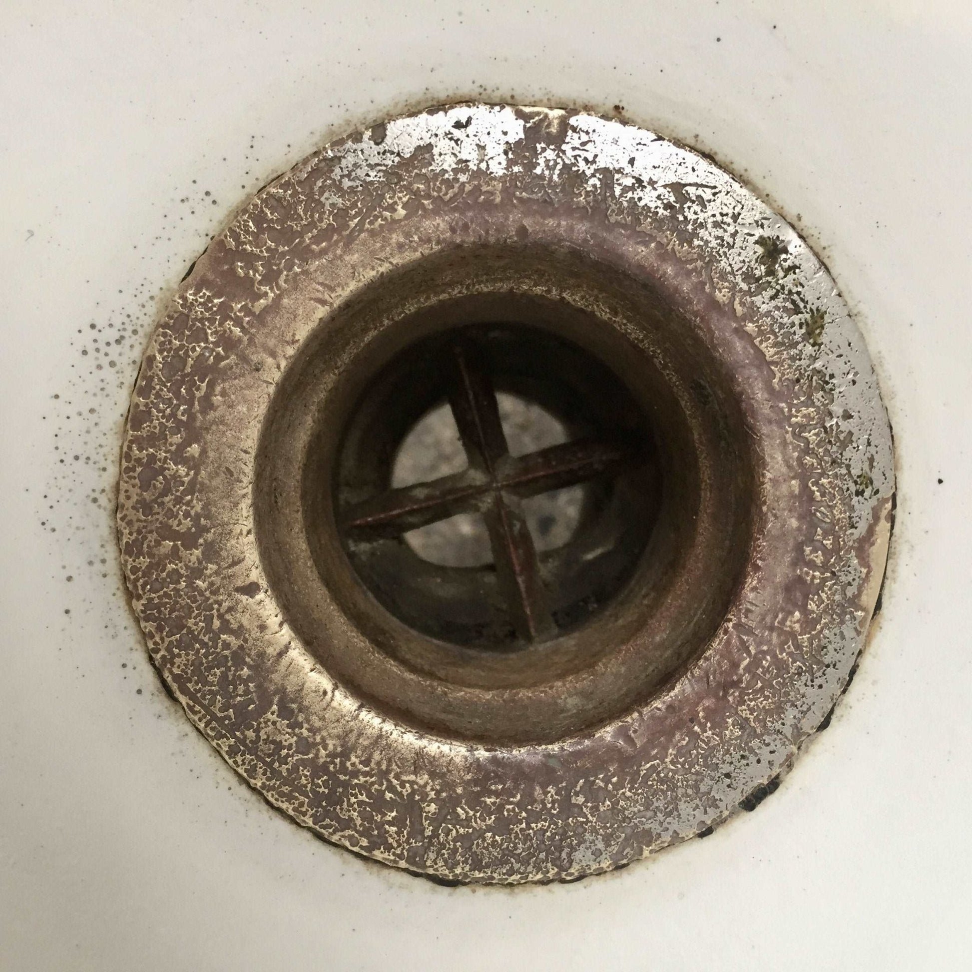 1940 Cast Iron Double Sink with Brass Fittings - Salvage-Garden