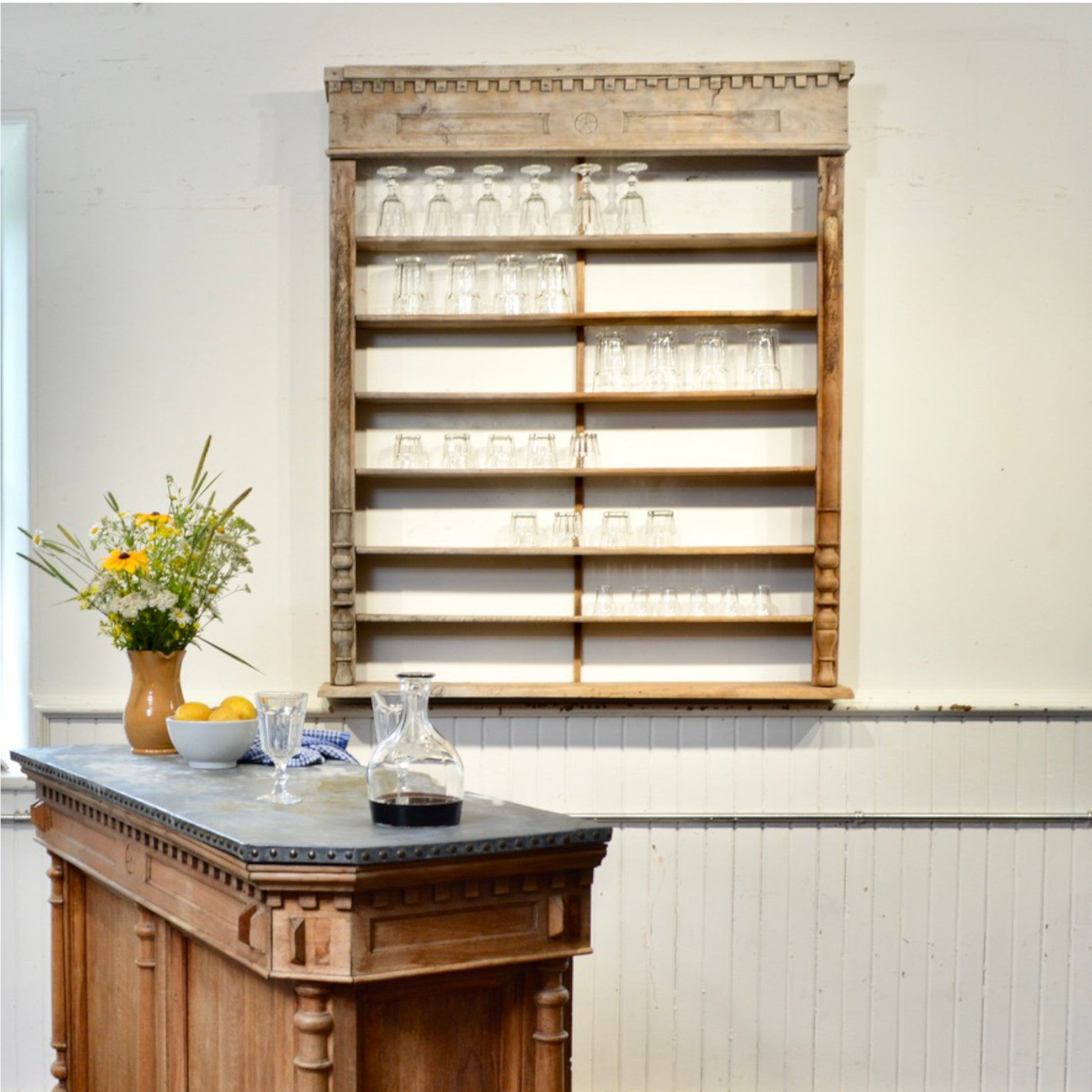 19th Century French Country Bar and Back Bar - Salvage-Garden