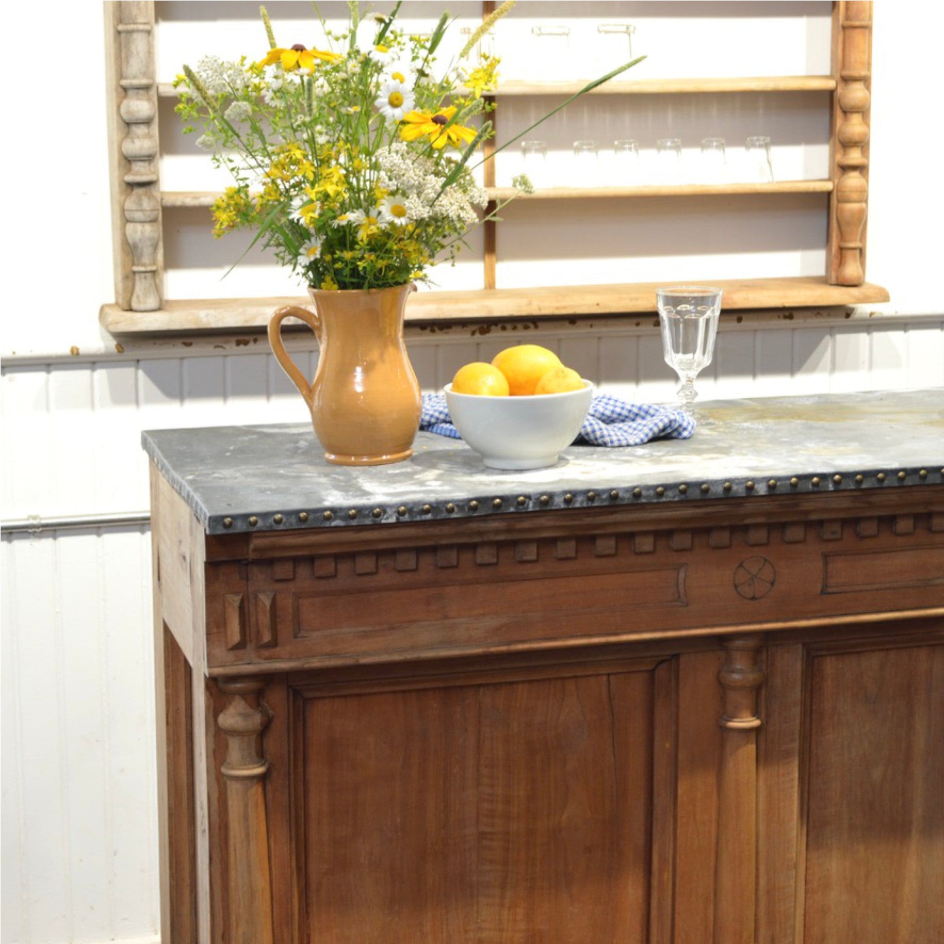 19th Century French Country Bar and Back Bar - Salvage-Garden