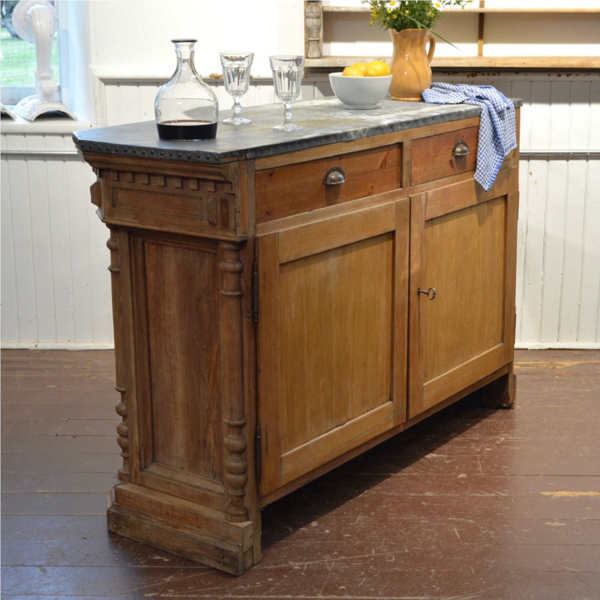 19th Century French Country Bar and Back Bar - Salvage-Garden