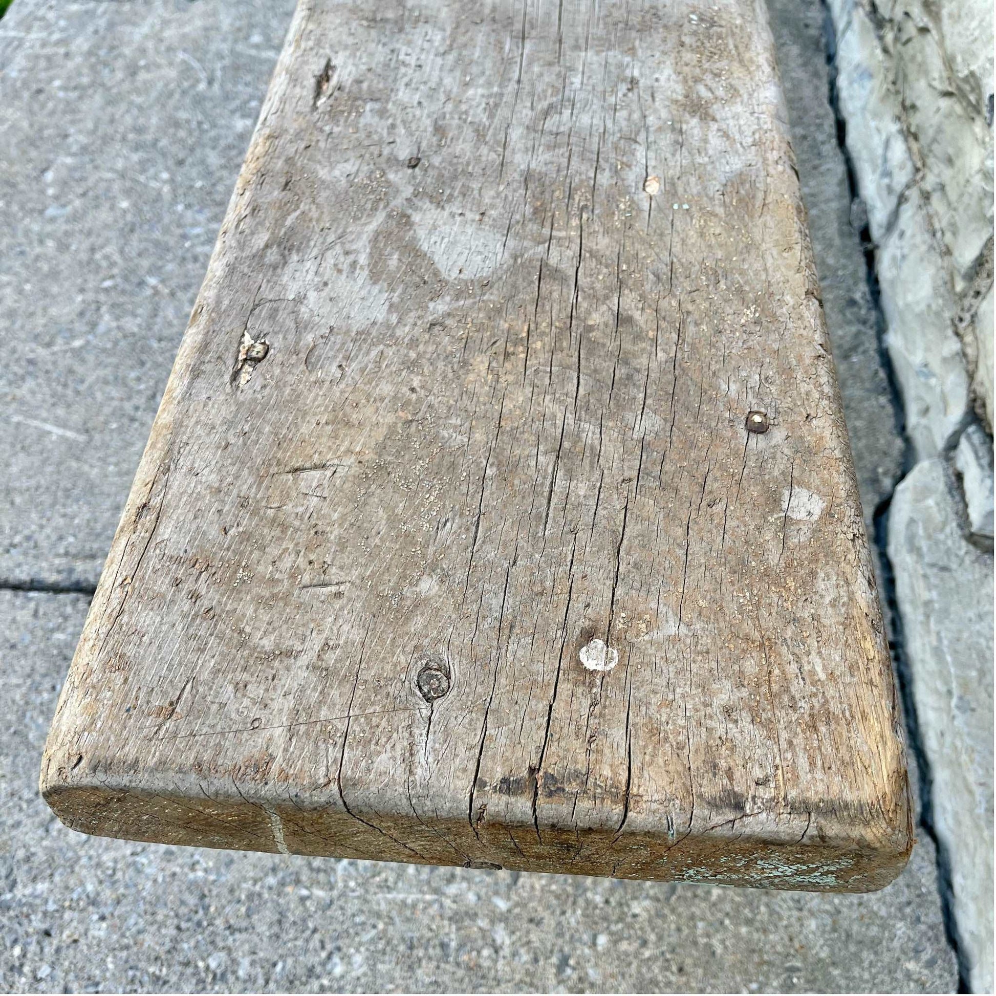 19th Century Meeting House Bench - Salvage-Garden