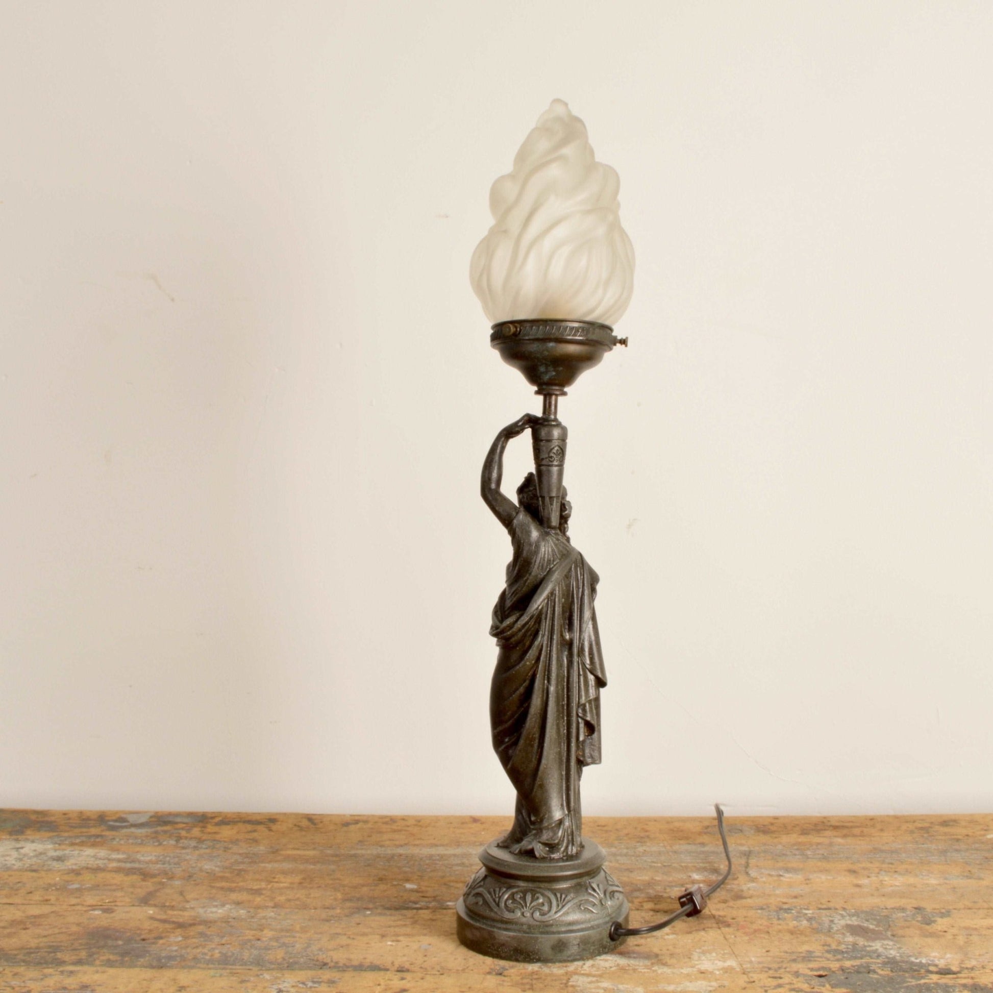 19th Century Newel Lamp - Salvage-Garden