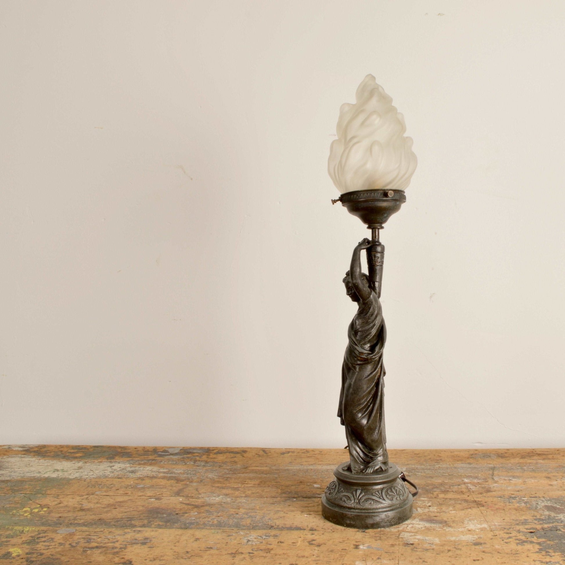 19th Century Newel Lamp - Salvage-Garden