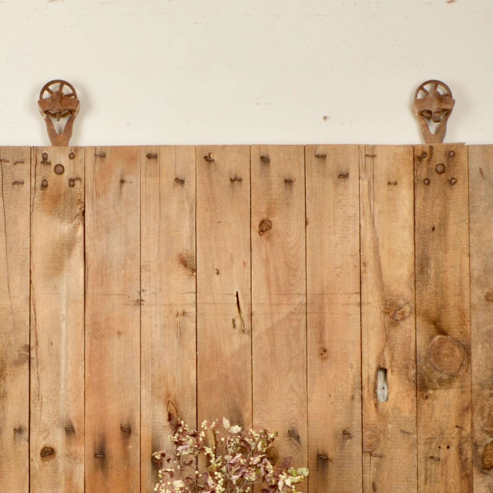 Antique Barn Door With Gliders - Salvage-Garden
