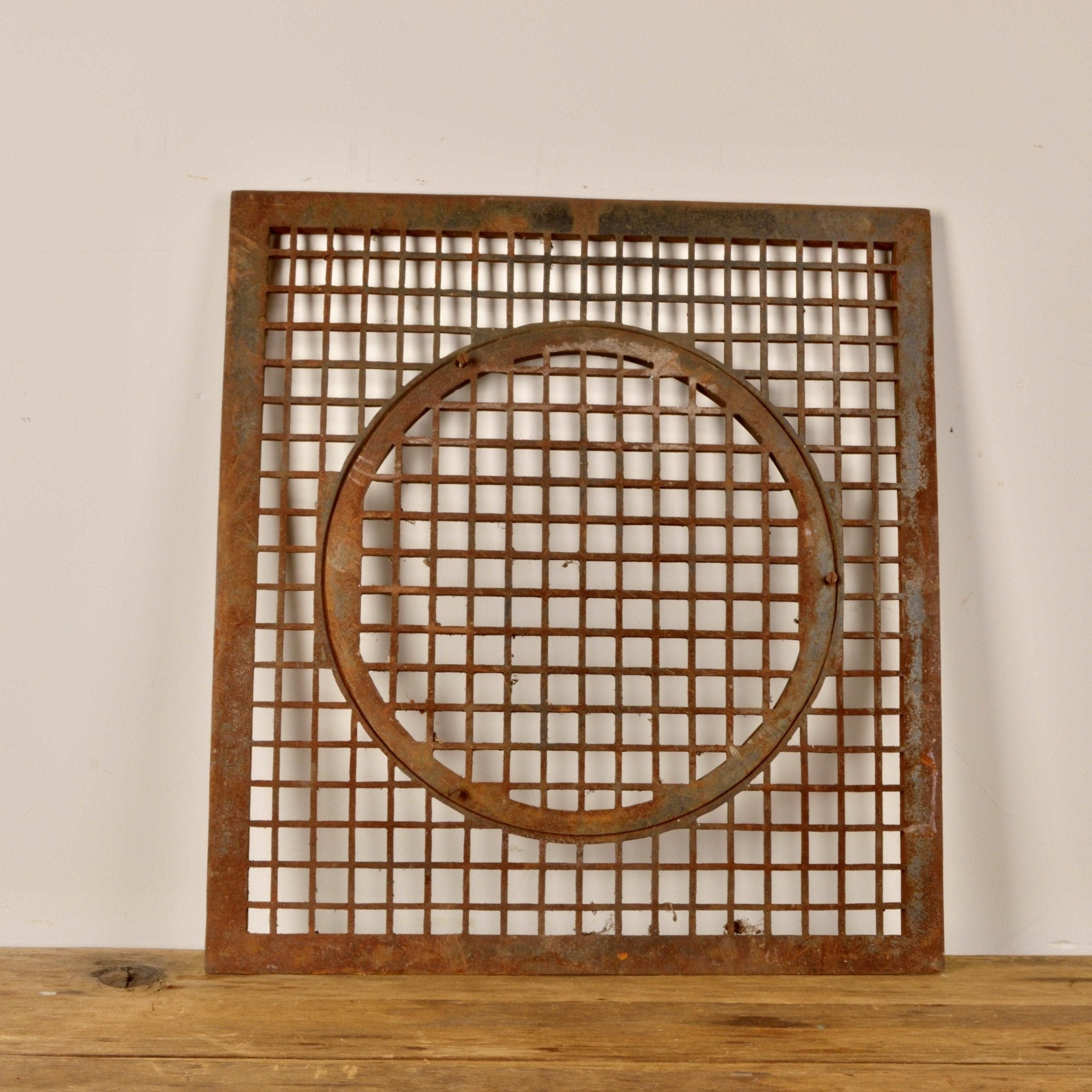 Antique Cast Iron Floor Grate - Salvage-Garden