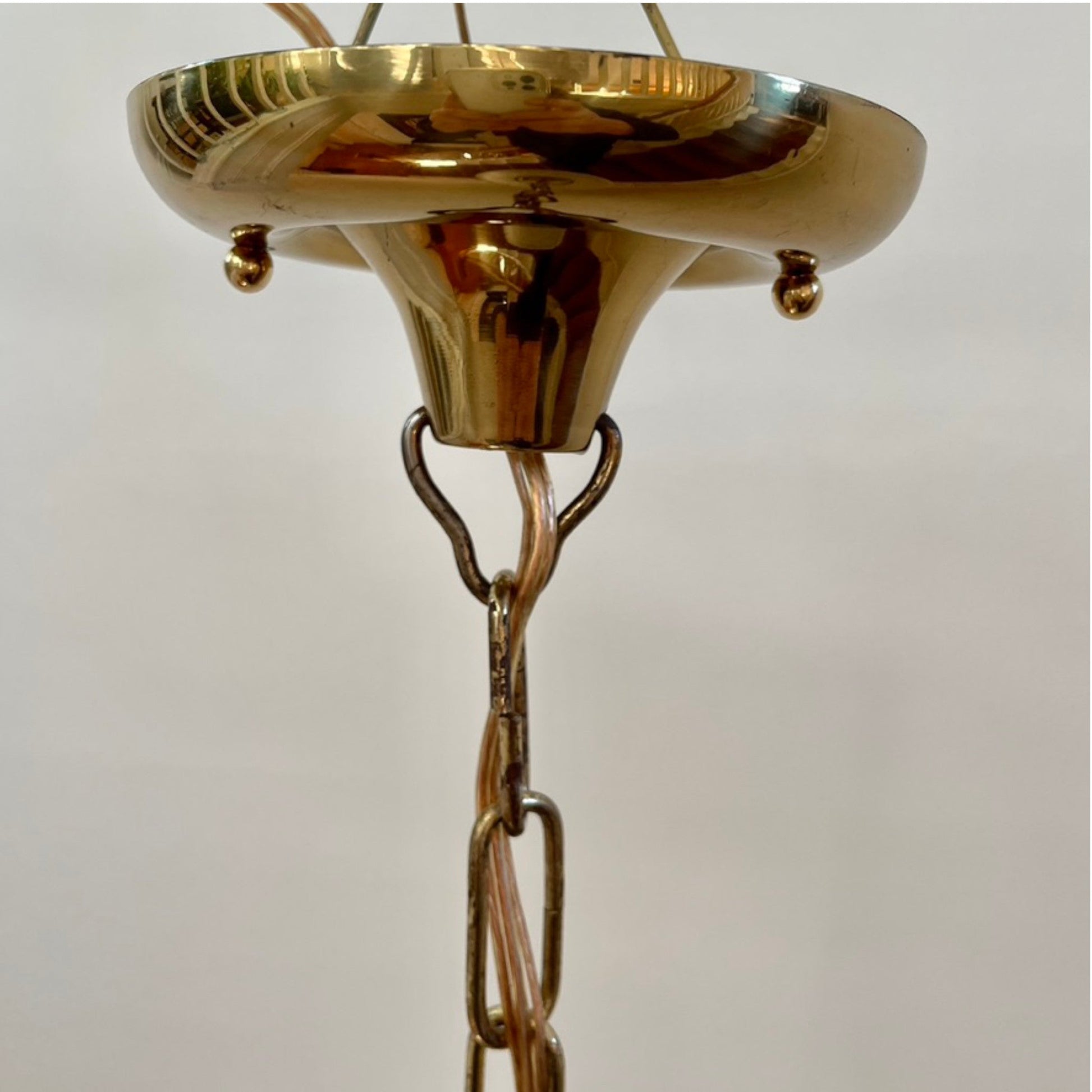 Antique Holophane Pendant Light - Salvage-Garden