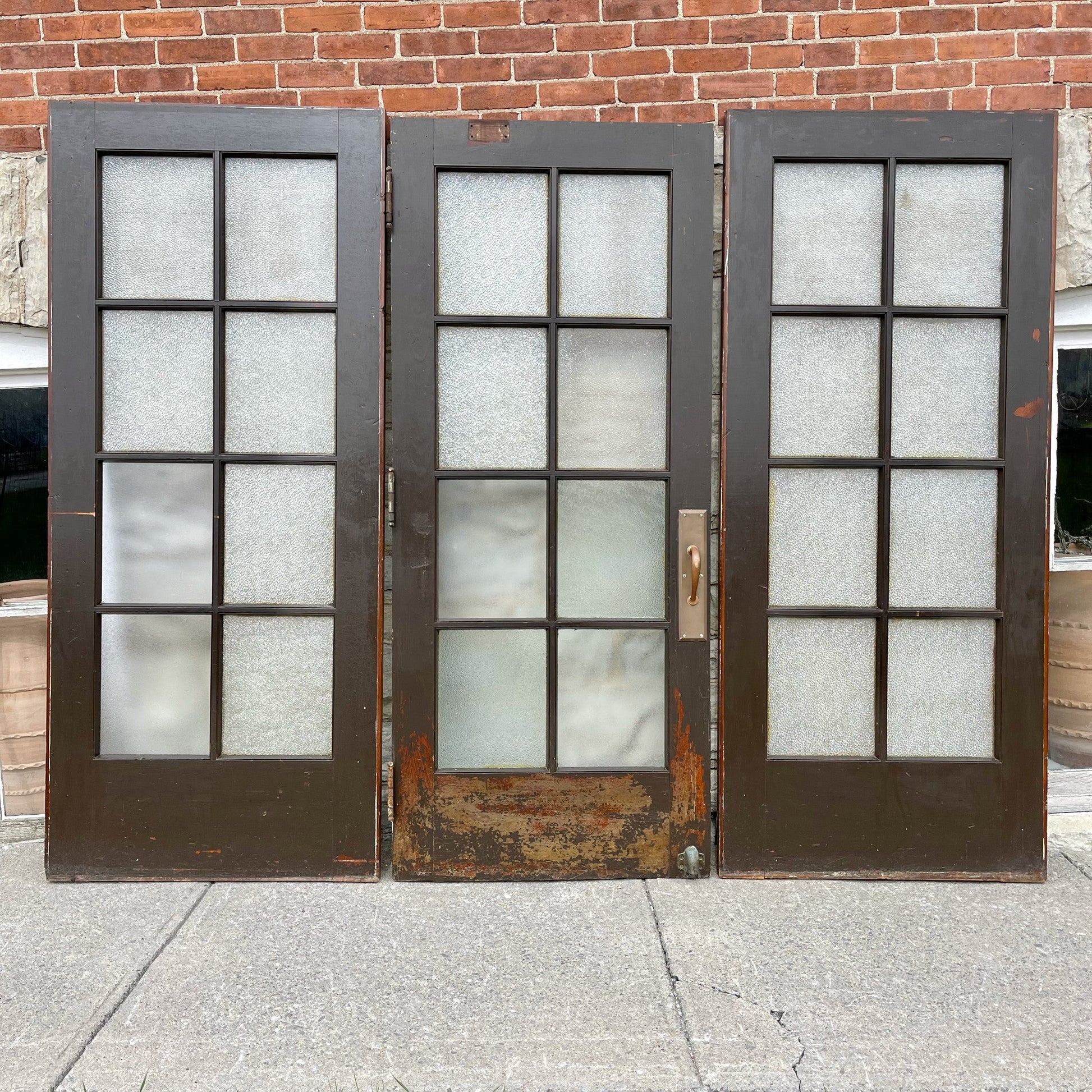 Antique Institutional Door Set - Salvage-Garden