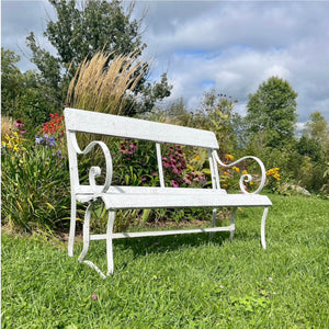 Antique Iron Garden Bench - Salvage-Garden