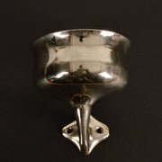 Antique Nickel Plated Brass Glass Holder - Salvage-Garden