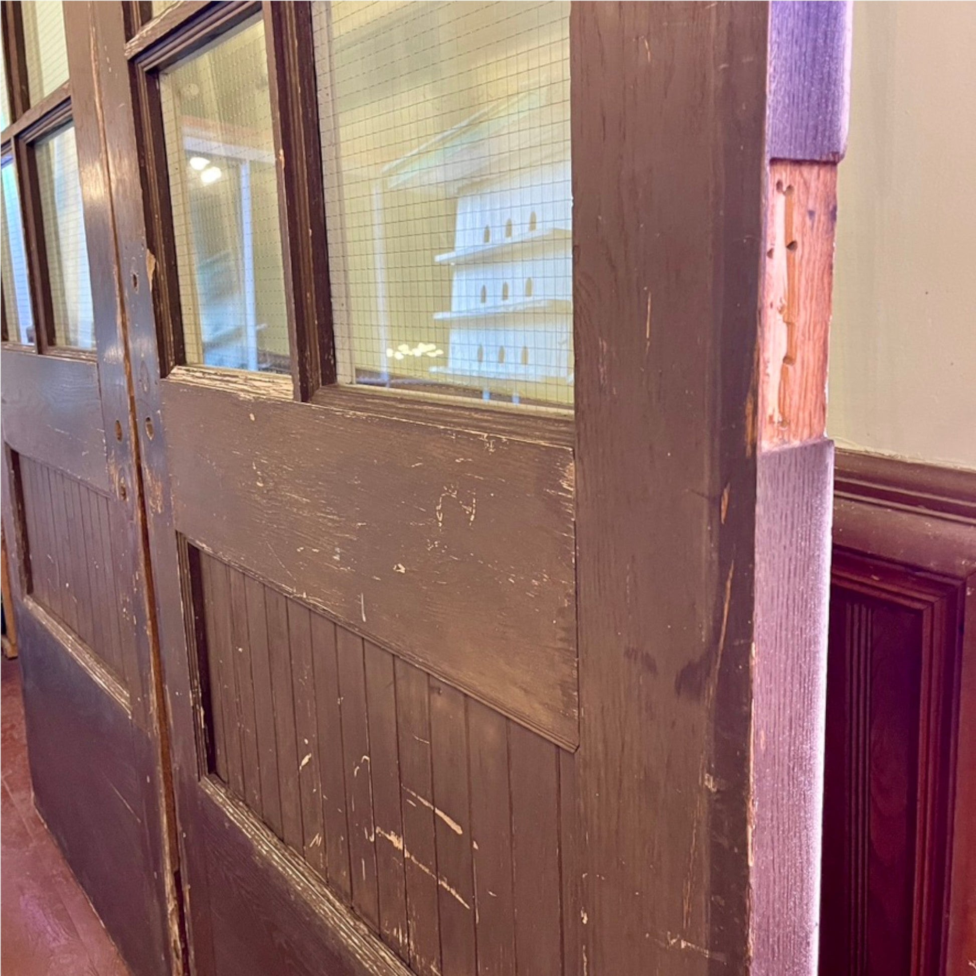 Antique Oak Institutional Doors From Montreal - Salvage-Garden