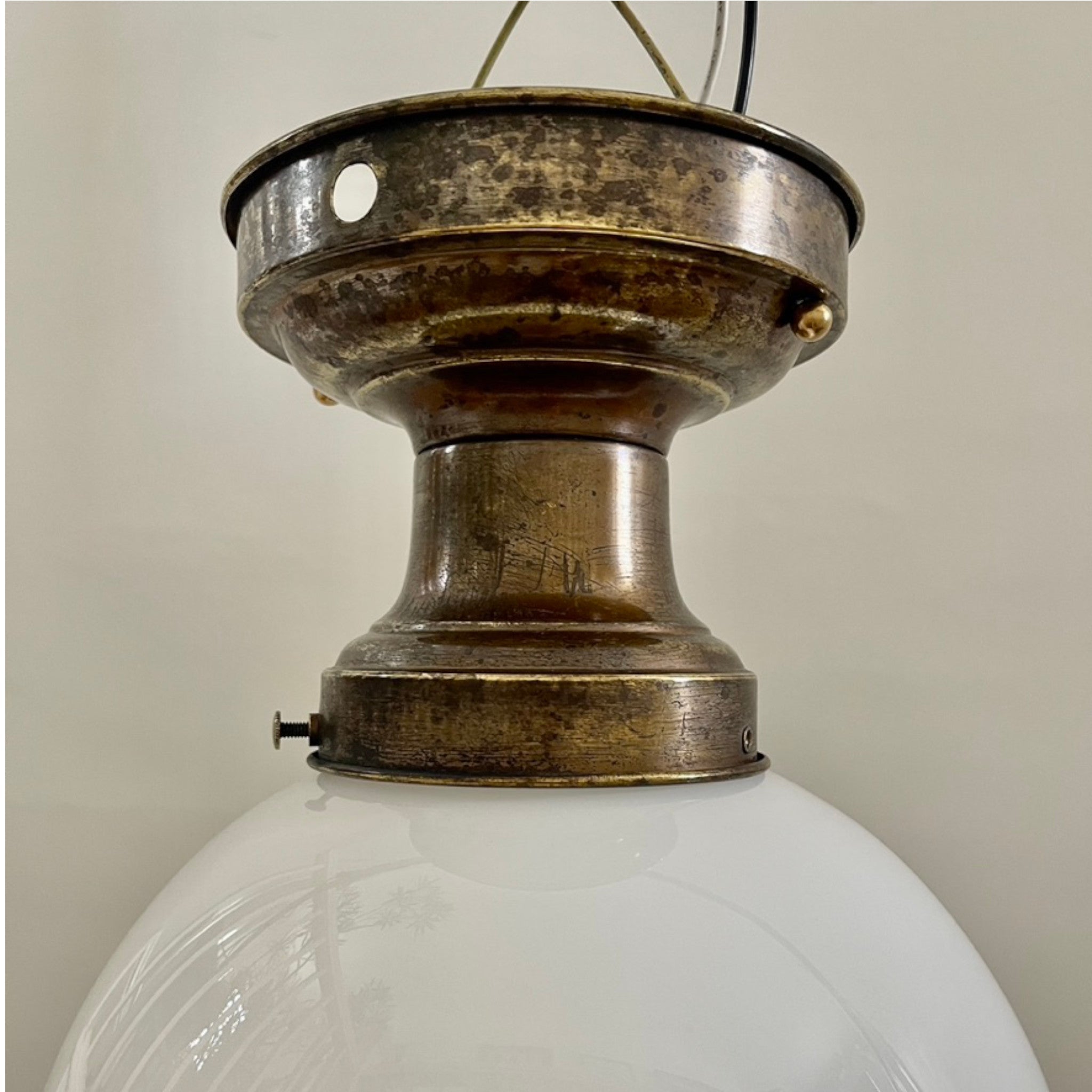 Antique Pharmacy Pendant Light - Salvage-Garden